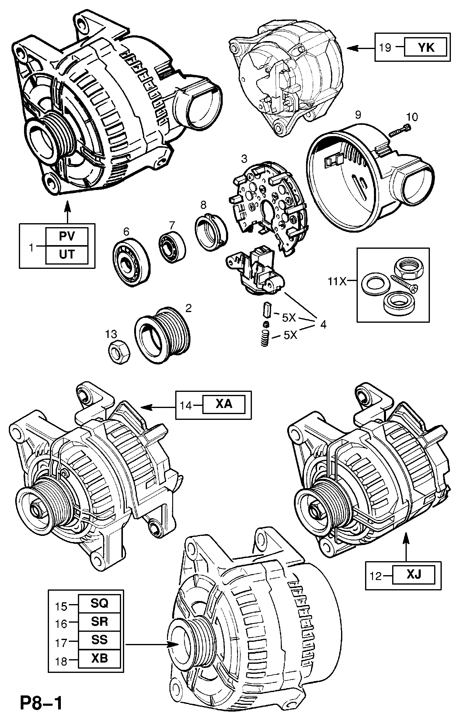 Opel 12 04 231 - Регулятор напряжения, генератор parts5.com