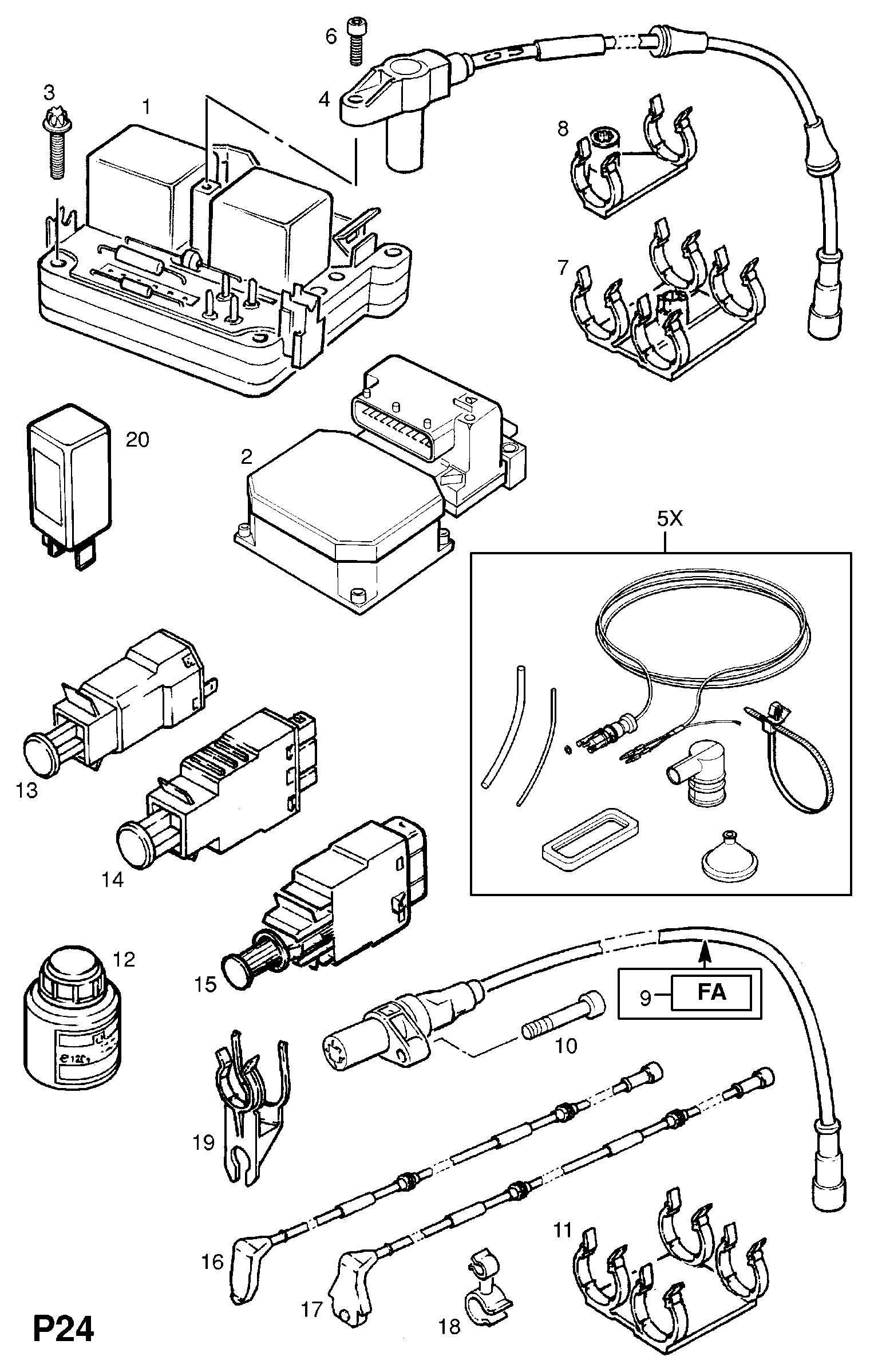 Opel 62 40 157 - Выключатель фонаря сигнала торможения parts5.com