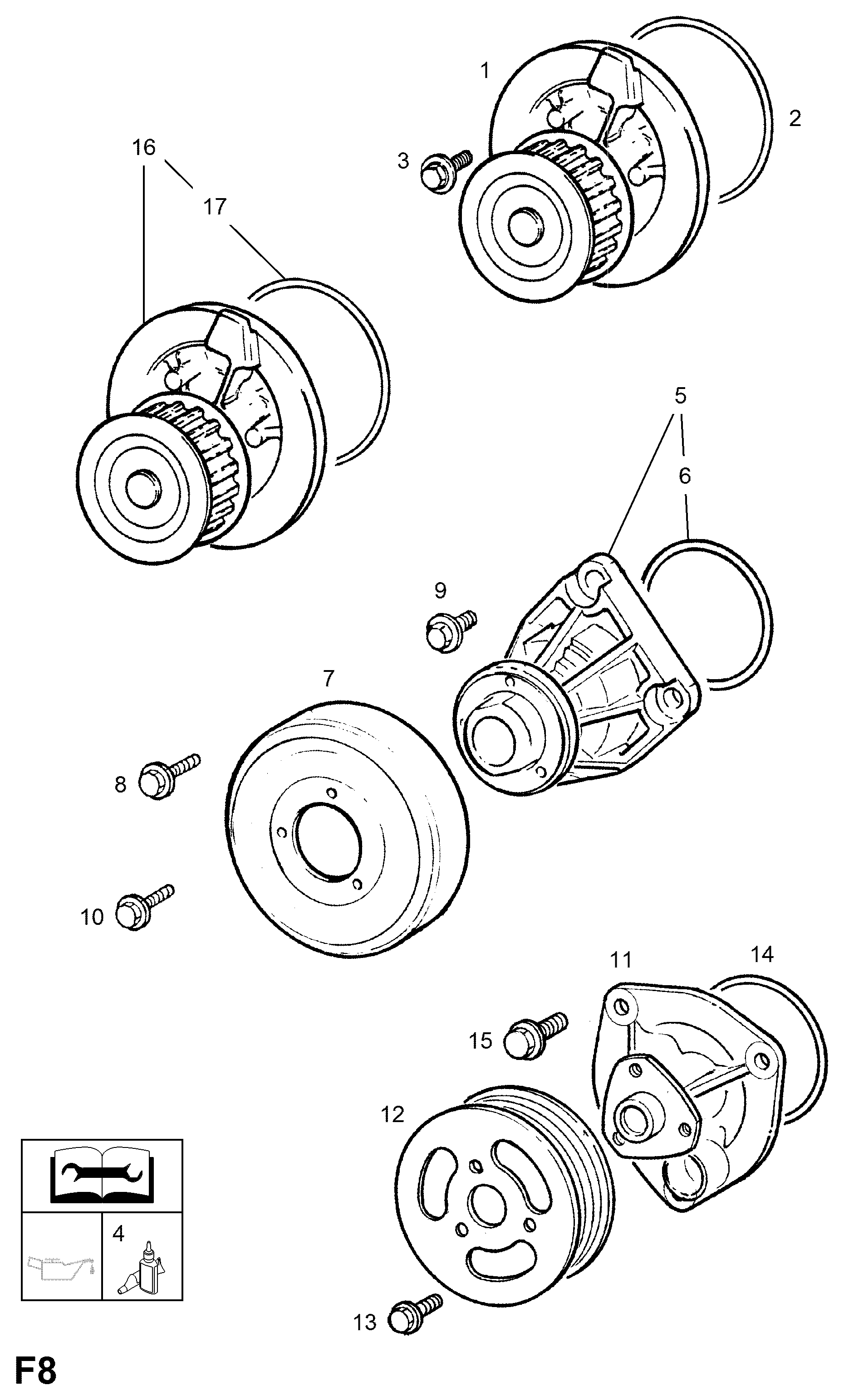 Vauxhall 1334170 - Водяной насос parts5.com