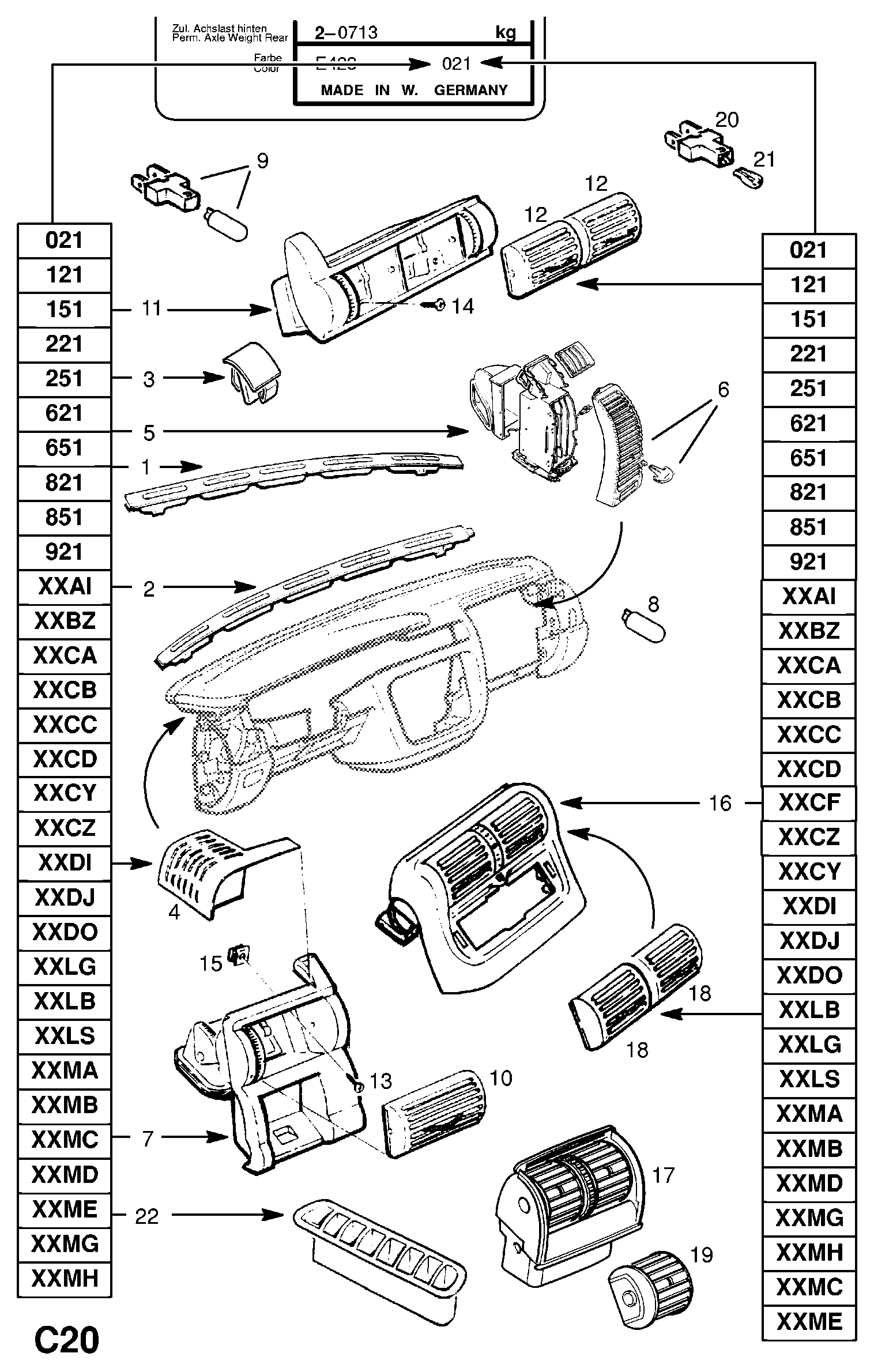 Opel 20 98 002 - Лампа накаливания, основная фара parts5.com