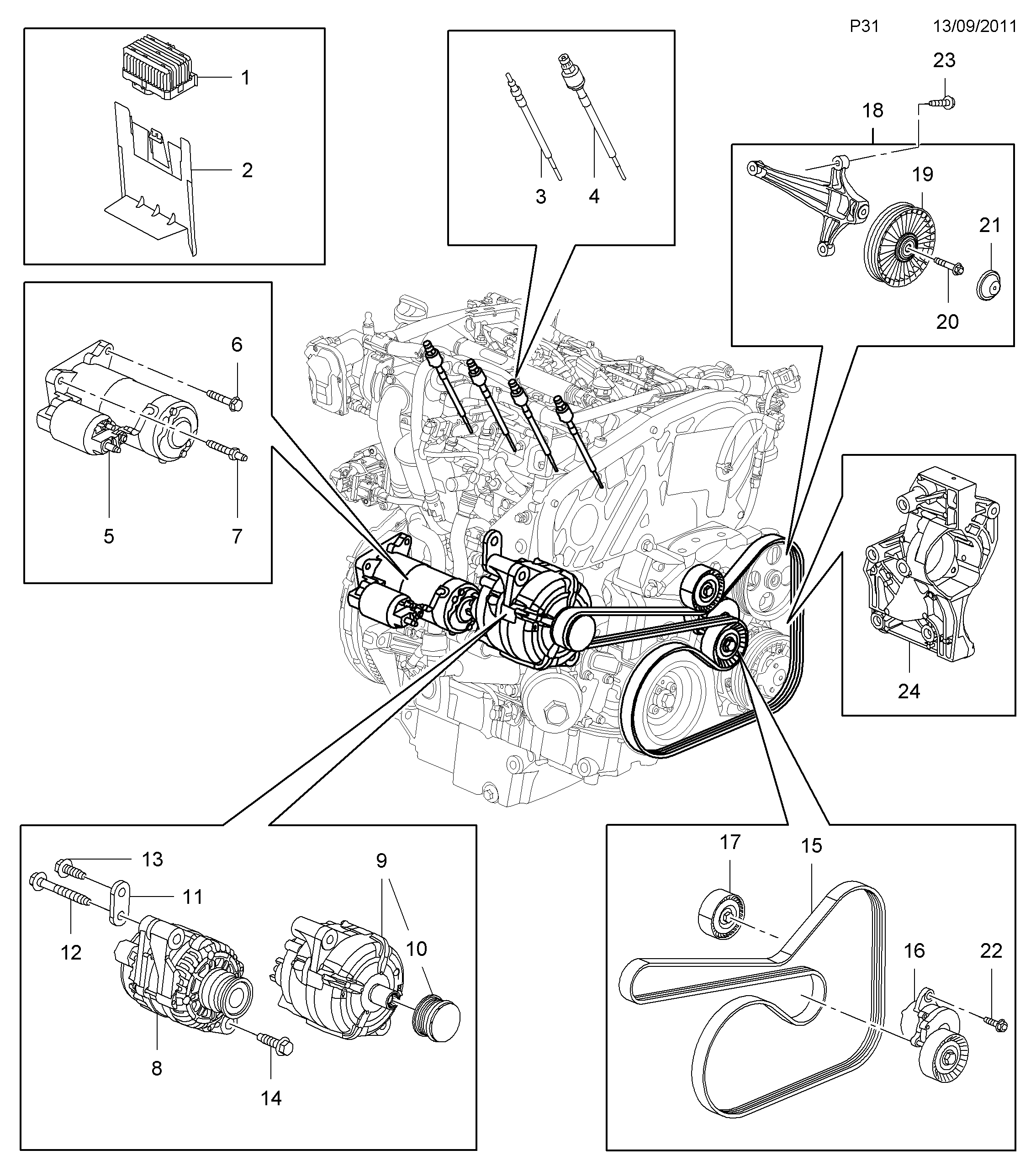 Opel 1340027 - Поликлиновой ремень parts5.com