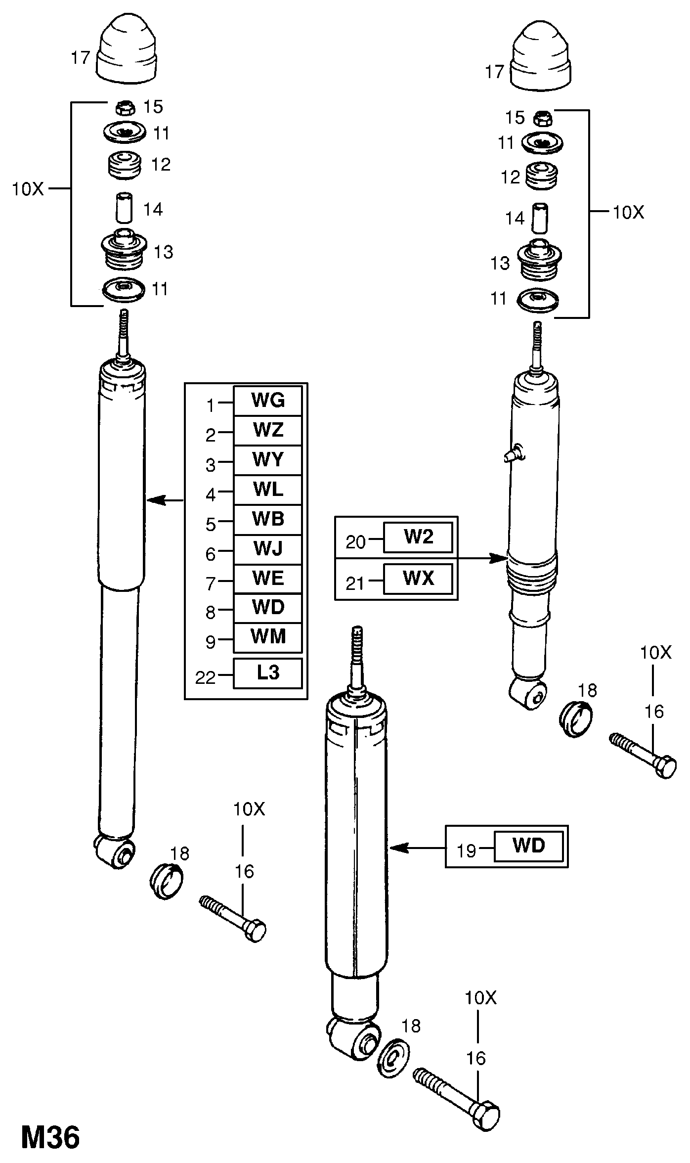 Opel 436100 - Амортизатор parts5.com