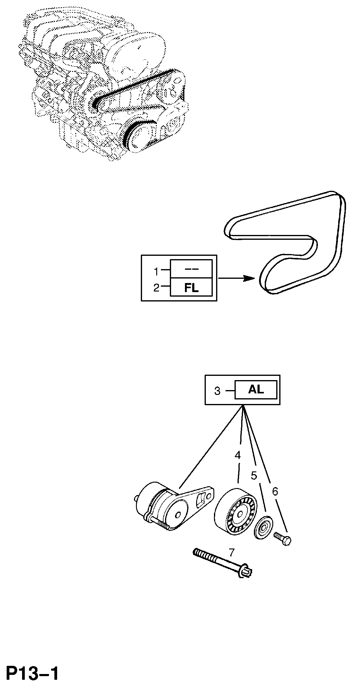 Opel 13 40 555 - Натяжитель, поликлиновый ремень parts5.com