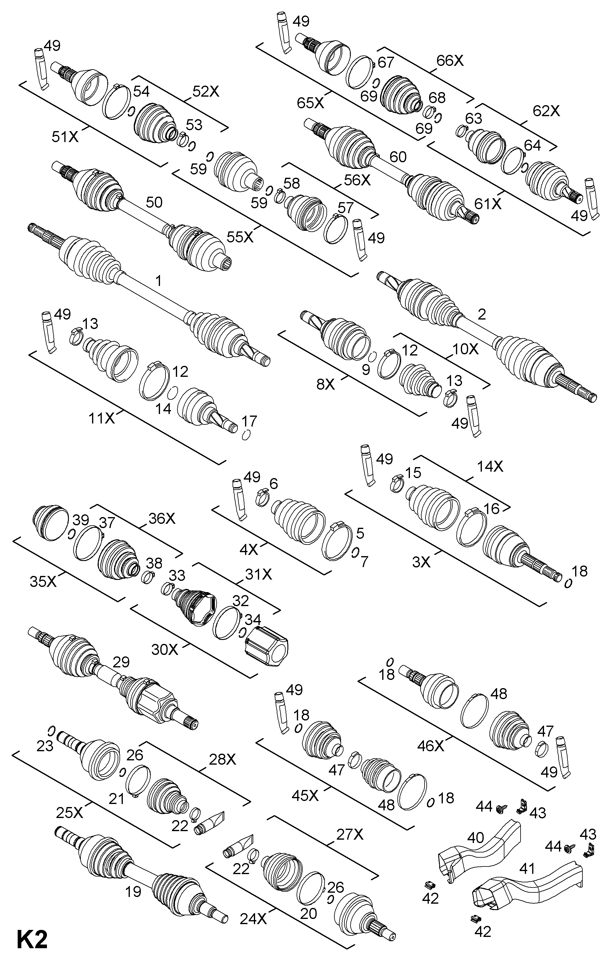 Opel 374625 - Приводной вал parts5.com