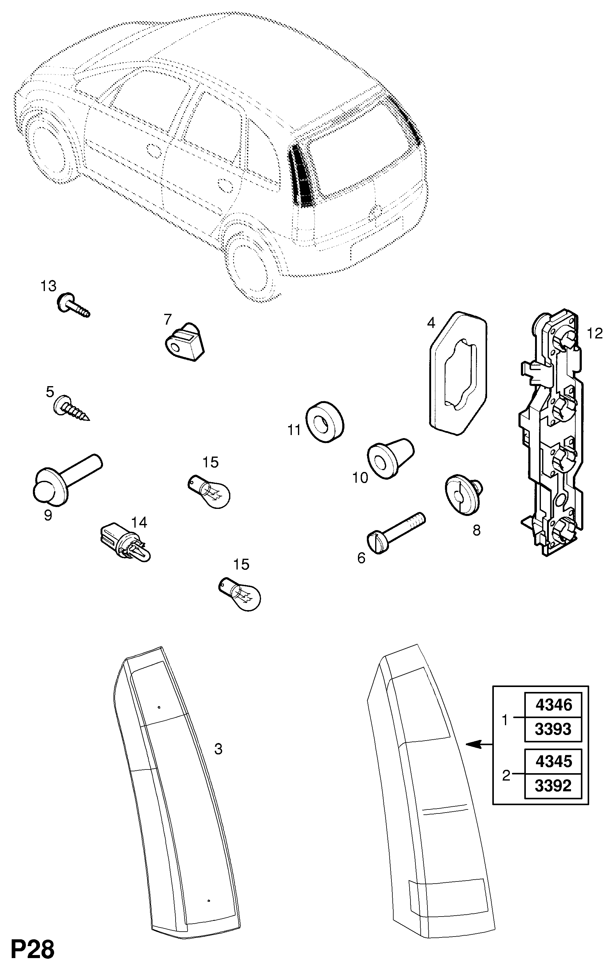 Opel 20 98 103 - Лампа накаливания, освещение щитка приборов parts5.com