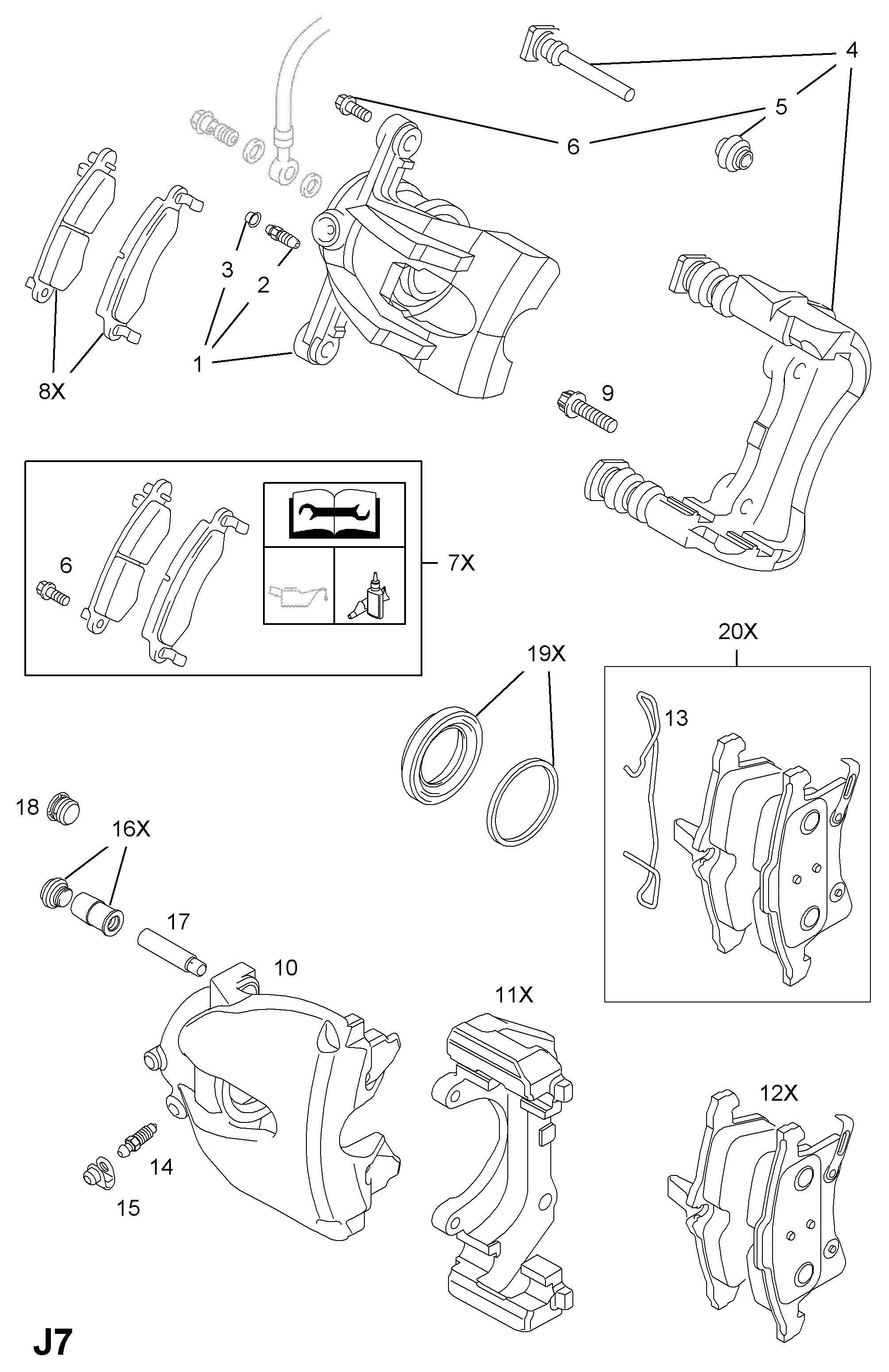 Vauxhall 16 05 080 - Тормозные колодки, дисковые, комплект parts5.com