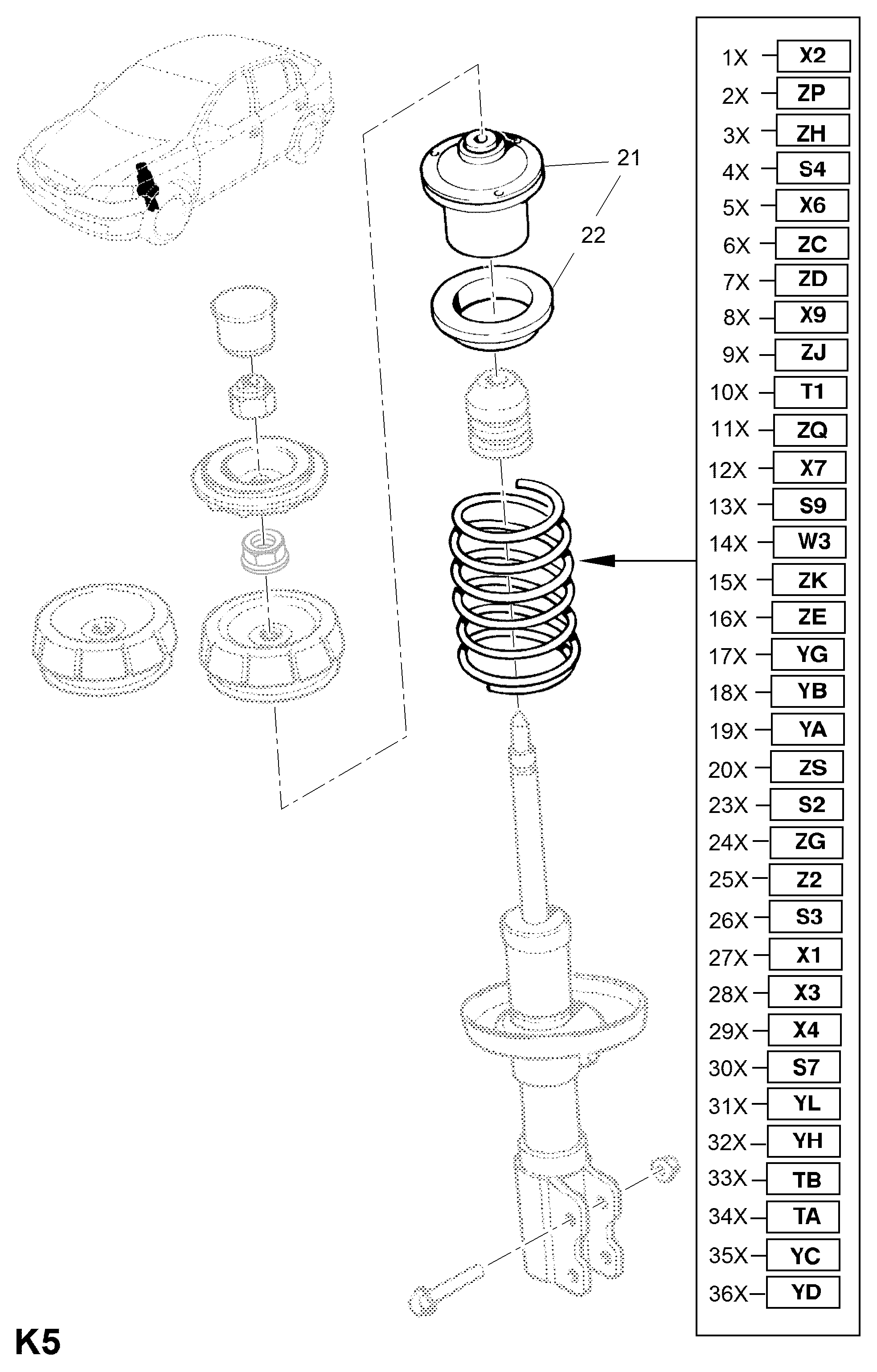 Opel 312 090 - Пружина ходовой части parts5.com