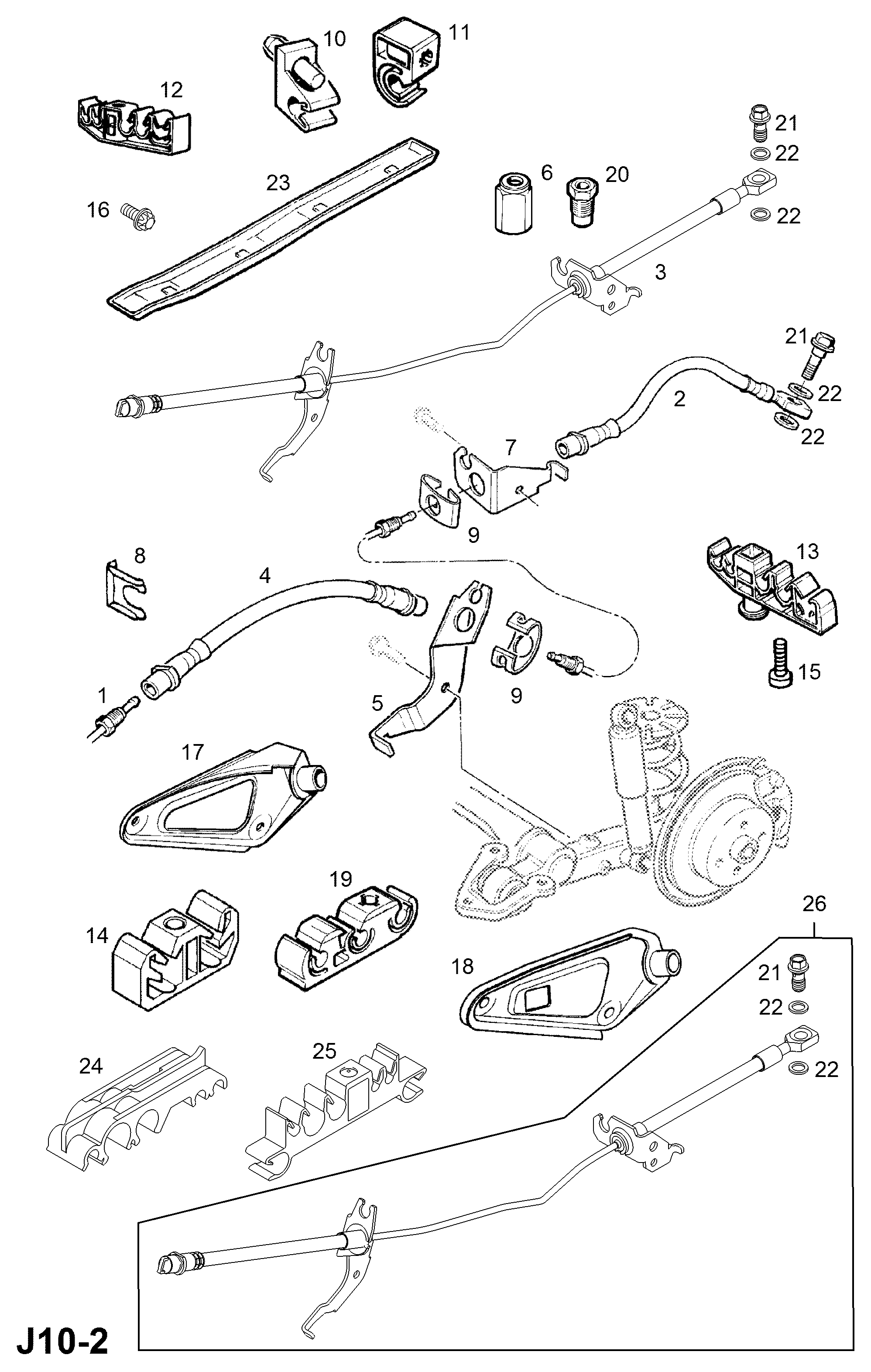 Opel 5562114 - Тормозной шланг parts5.com