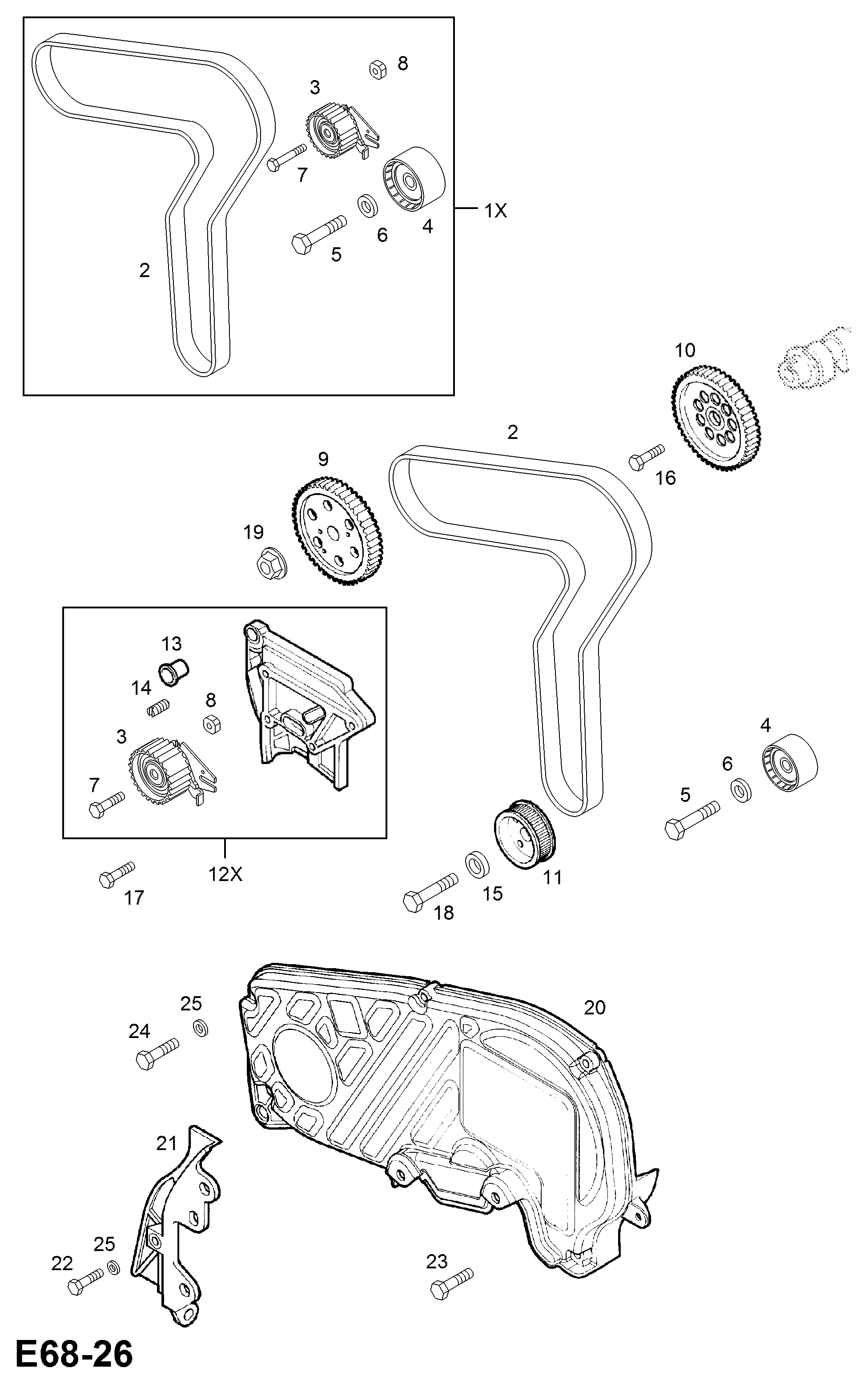 GMC 56 36 745 - Tensioner Pulley, timing belt parts5.com