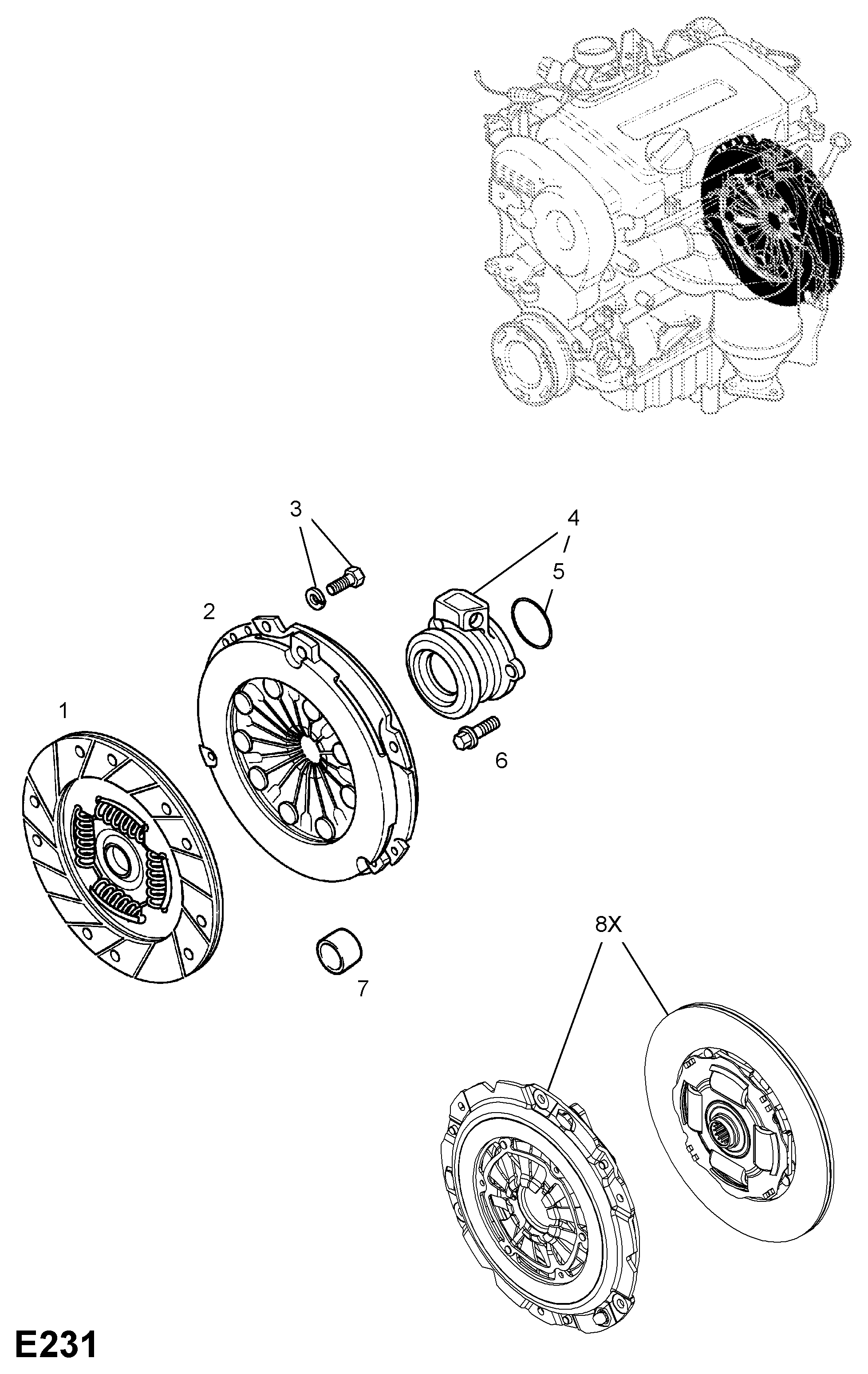 Vauxhall 6 64 076 - Диск сцепления, фрикцион parts5.com