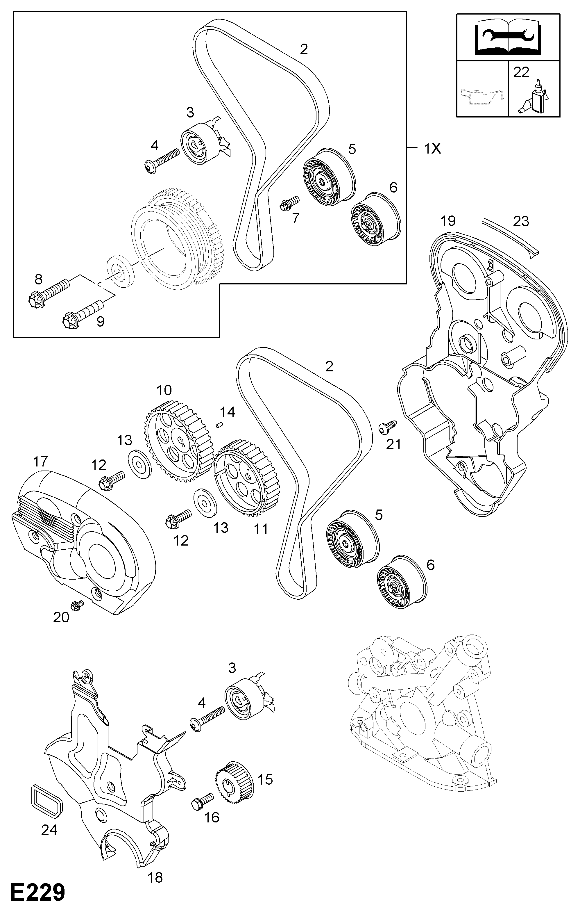 Vauxhall 5636740 - Водяной насос + комплект зубчатого ремня parts5.com