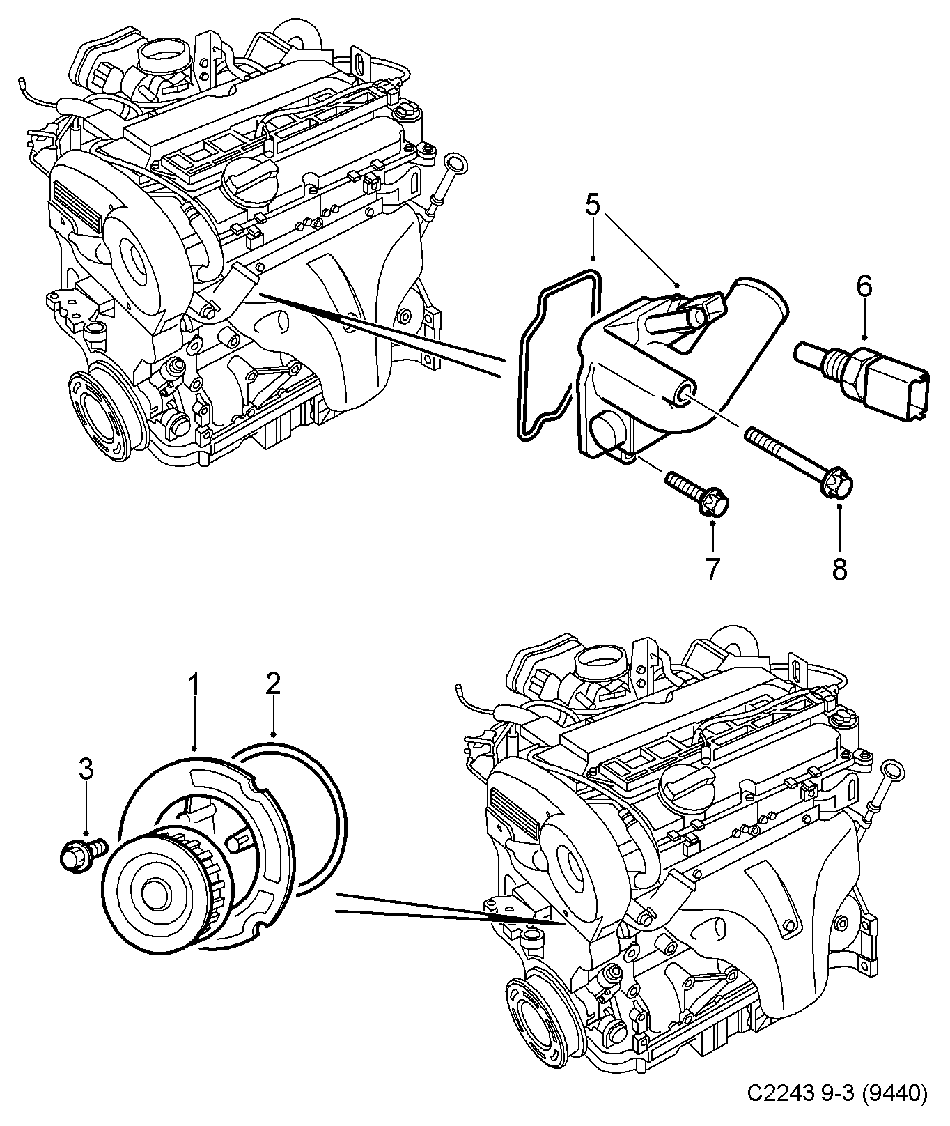 SAAB 90 54 3935 - Водяной насос parts5.com