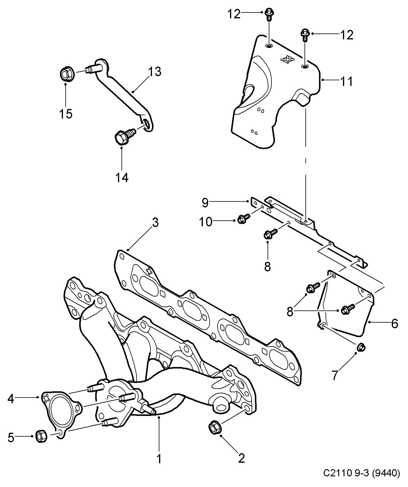 FIAT 55555775 - Гайка, выпускной коллектор parts5.com