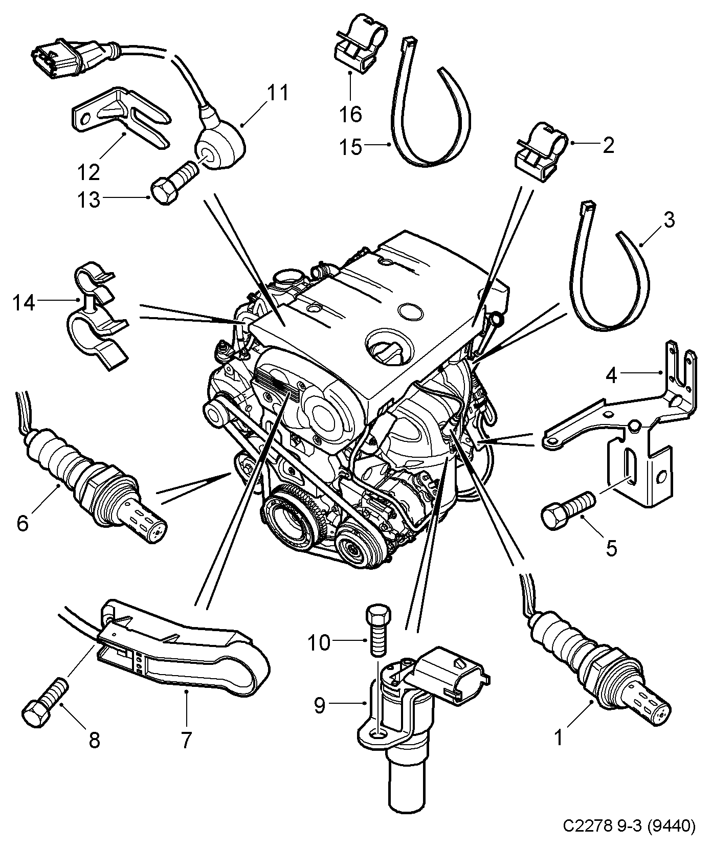 SAAB 92 02 575 - Lambda Sensor parts5.com