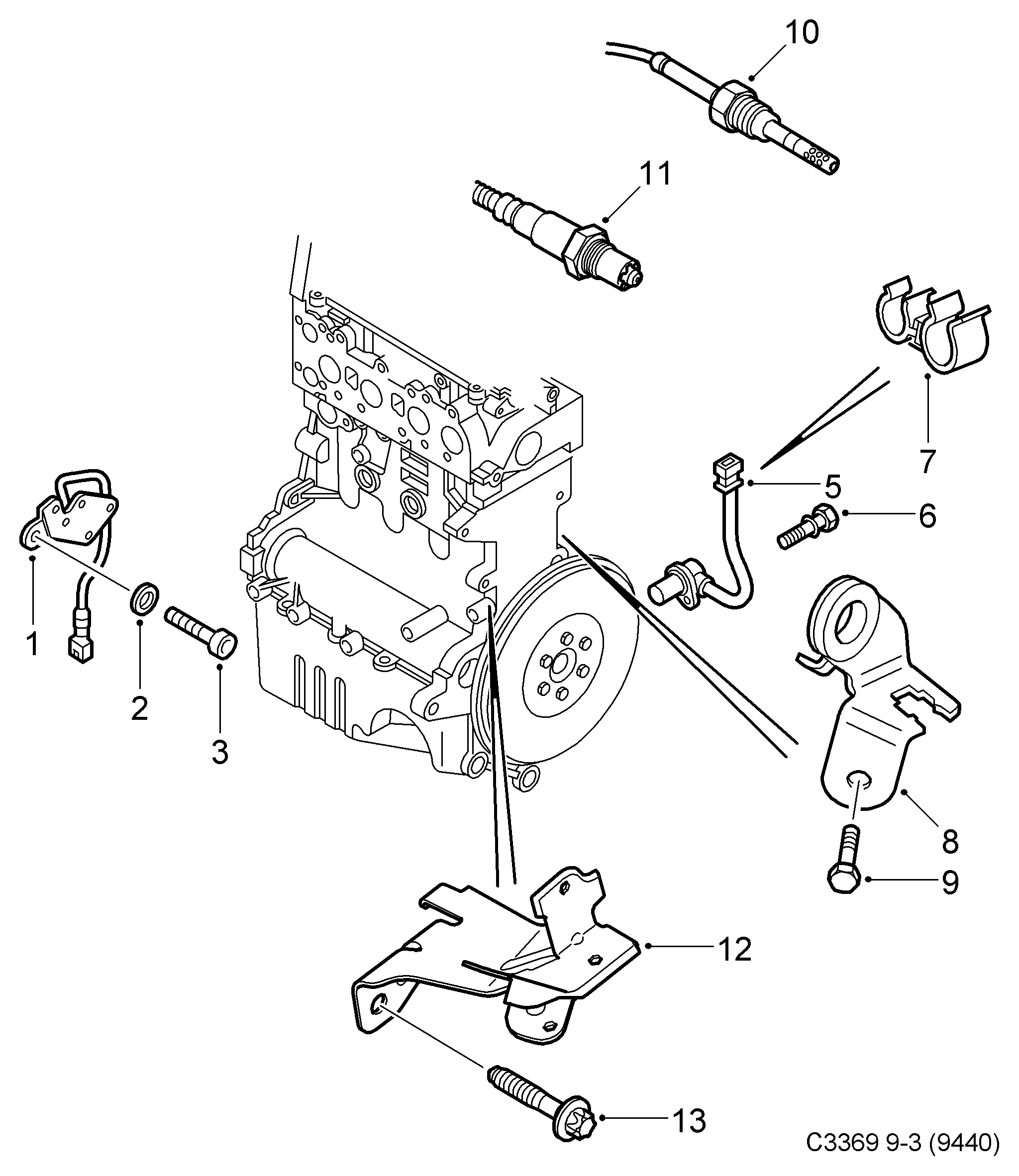 Vauxhall 55355404 - Датчик, температура выхлопных газов parts5.com