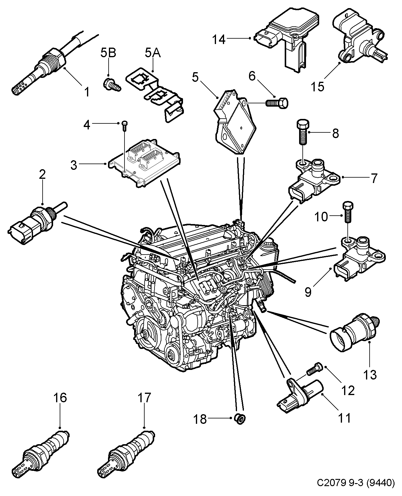 Opel 15393755 - Датчик, температура охлаждающей жидкости parts5.com