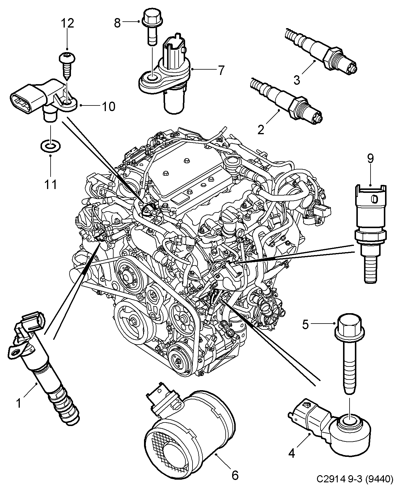 SAAB 93 17 030 9 - Датчик, давление наддува parts5.com