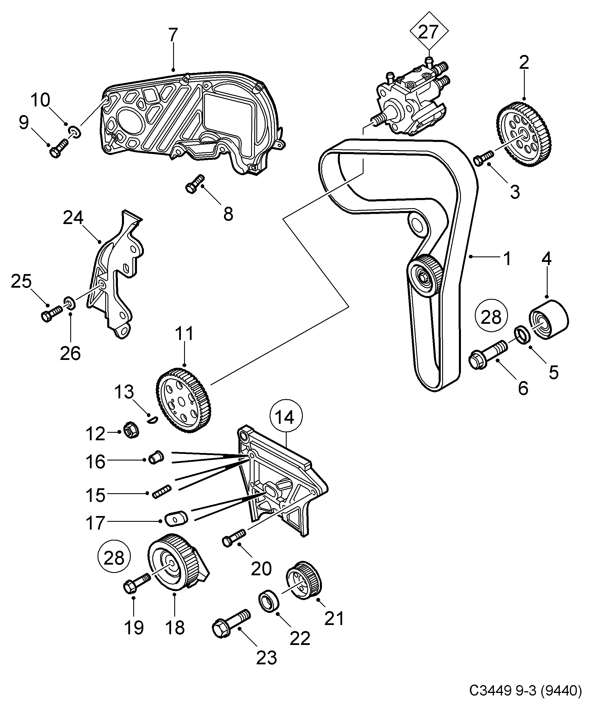 SAAB 93178812 - Timing Belt parts5.com