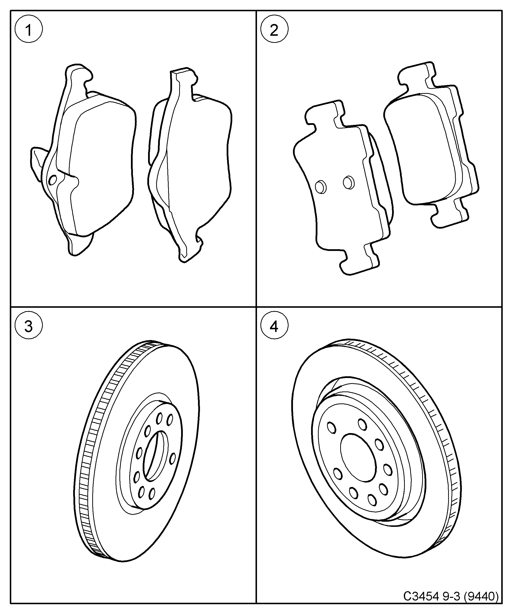 CADILLAC 9318 8111 - Тормозные колодки, дисковые, комплект parts5.com