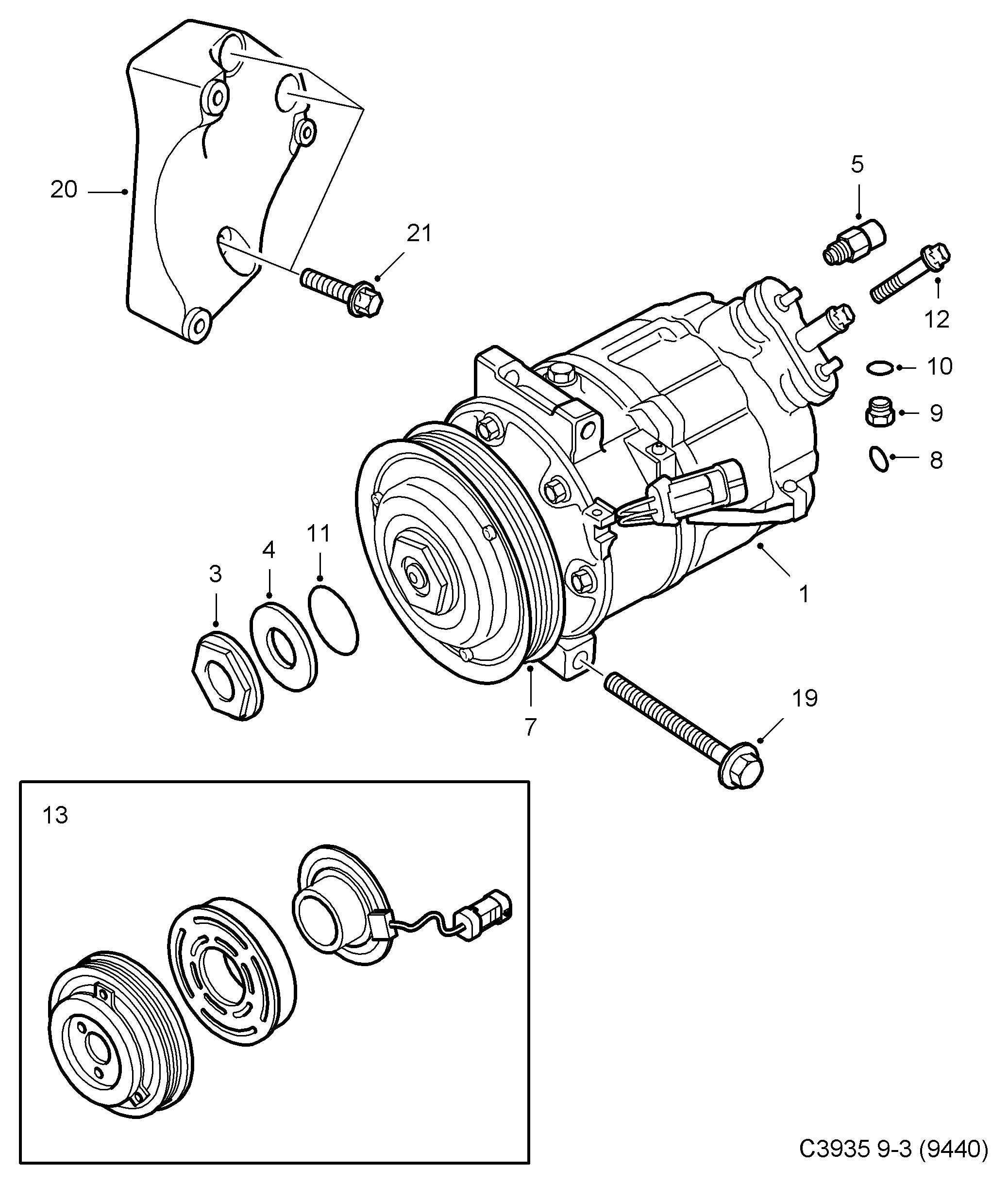 CADILLAC 12792669 - Компрессор кондиционера parts5.com