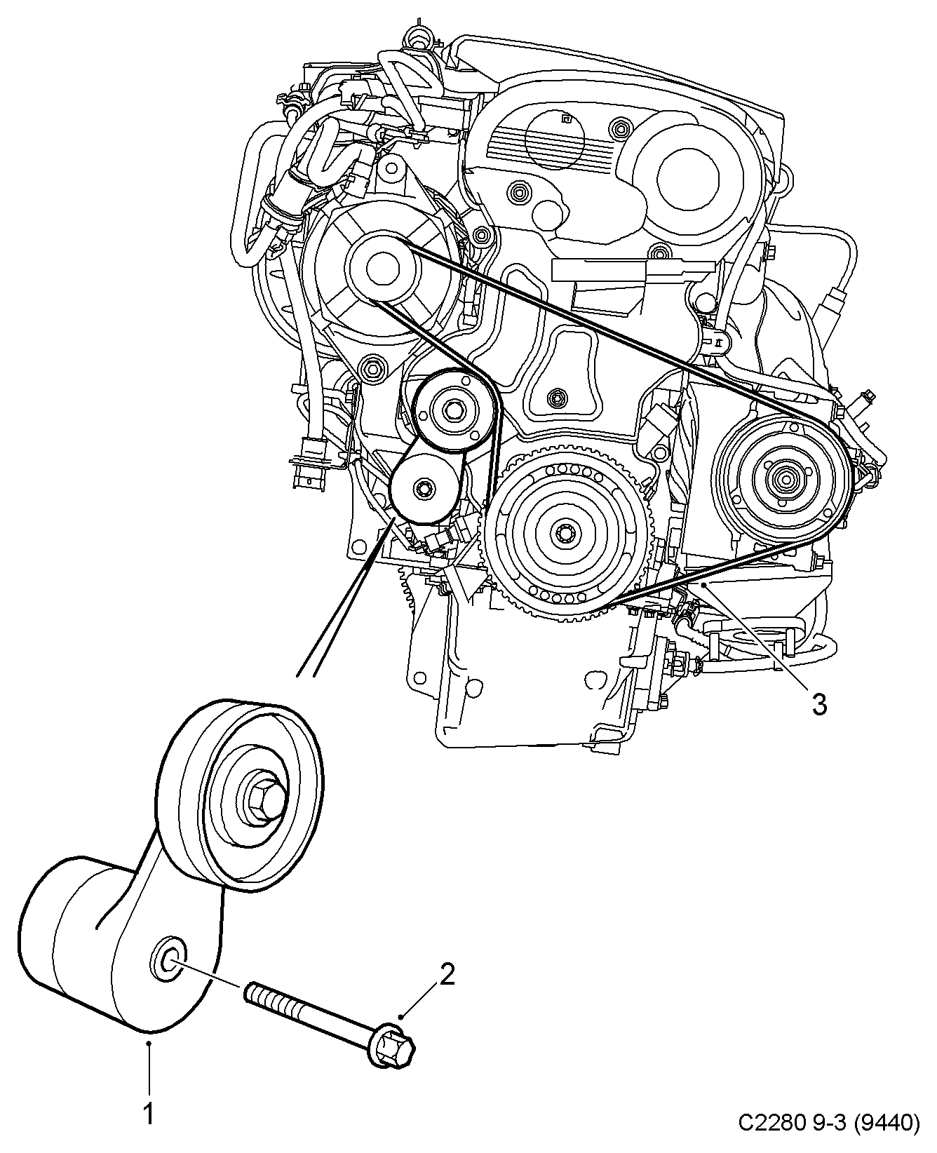 Vauxhall 90571758 - Belt Tensioner, v-ribbed belt parts5.com