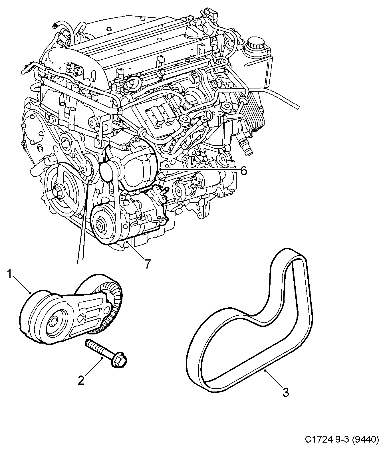 CADILLAC (SGM) 24430296 - Натяжитель, поликлиновый ремень parts5.com