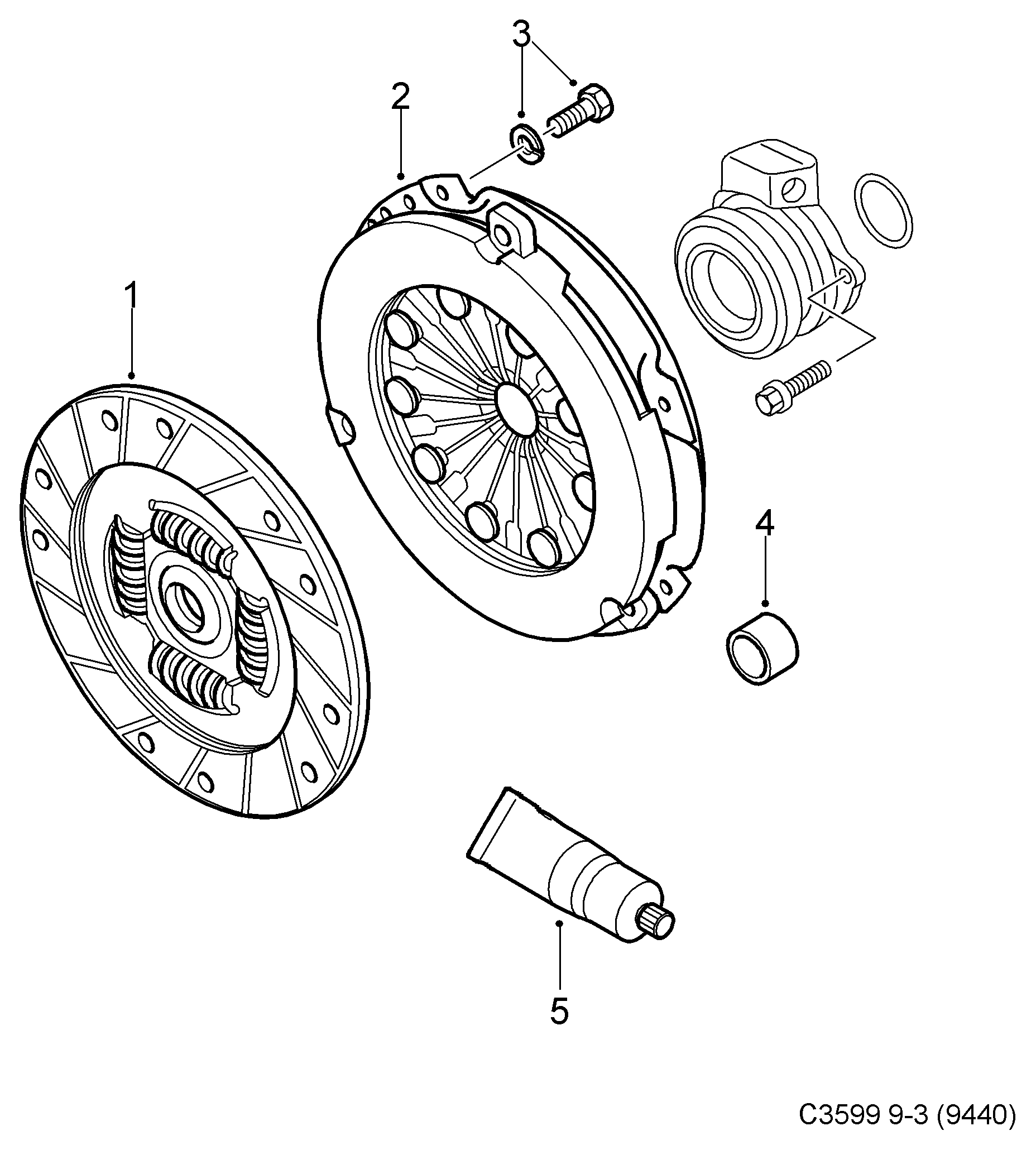 SAAB 55 556 349 - Plato de presión del embrague parts5.com