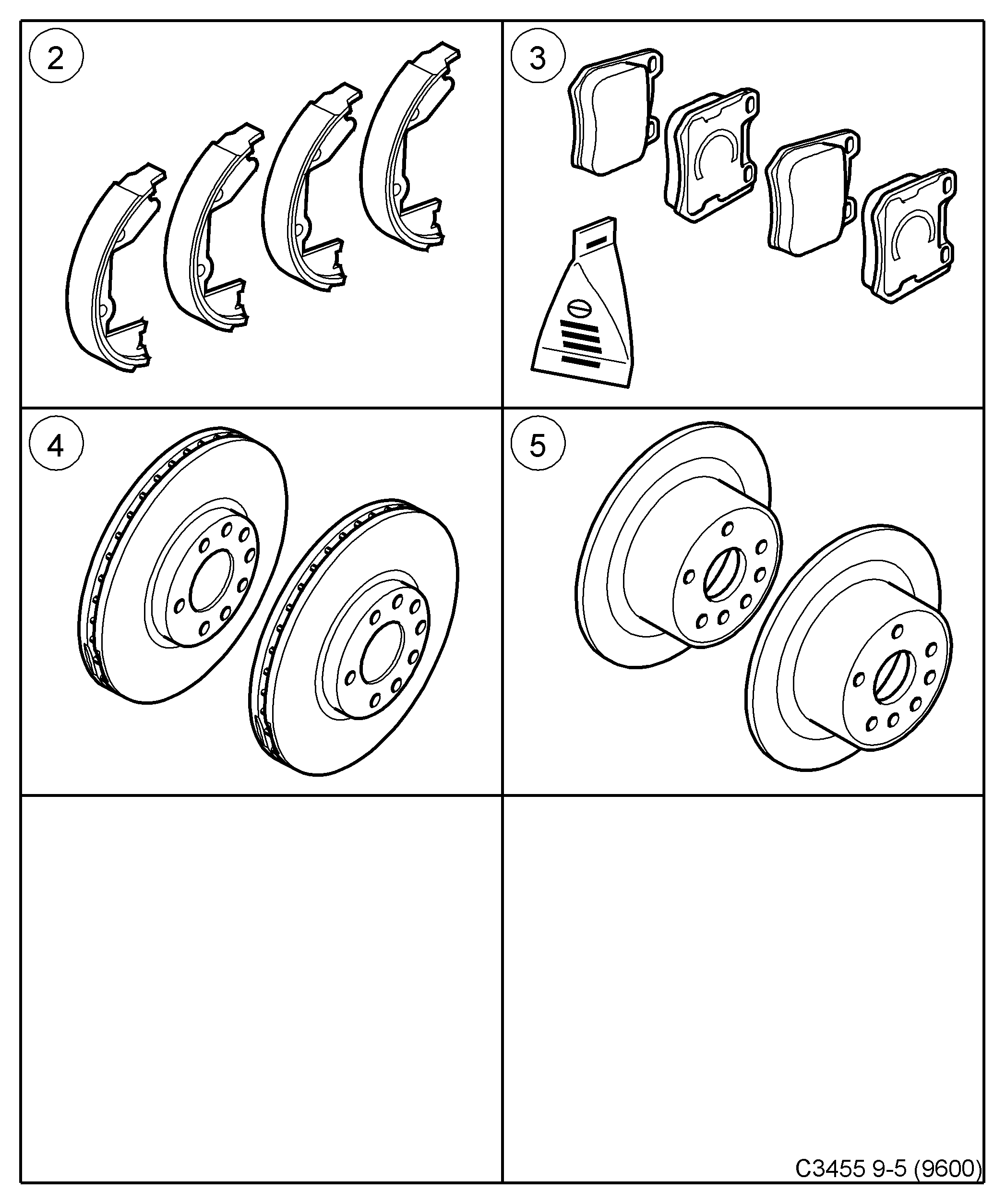 SAAB 93194192 - Тормозные колодки, дисковые, комплект parts5.com