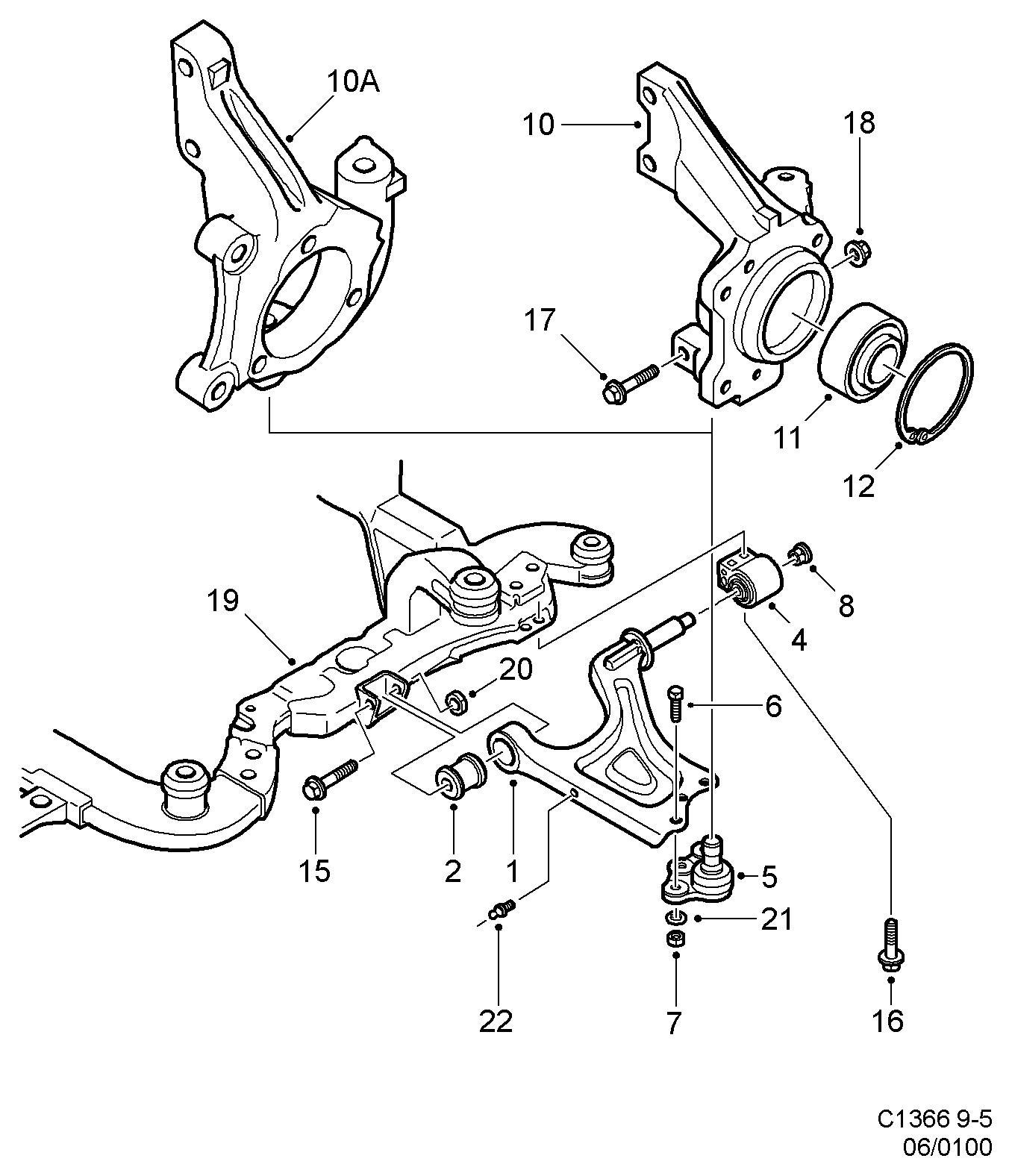 Opel 4566899 - Сайлентблок, рычаг подвески колеса parts5.com