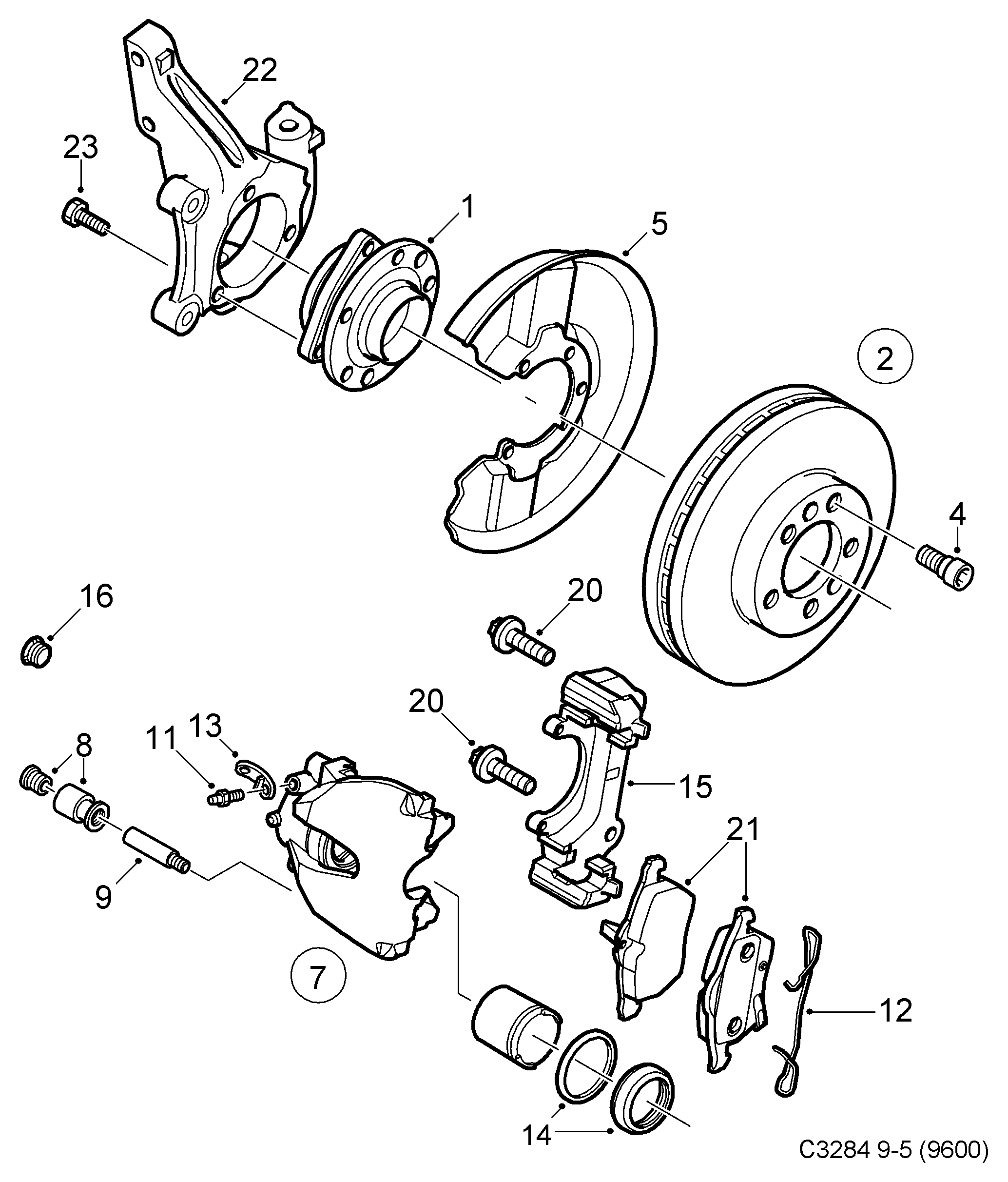 SAAB 8969107 - Guide Sleeve Kit, brake caliper parts5.com