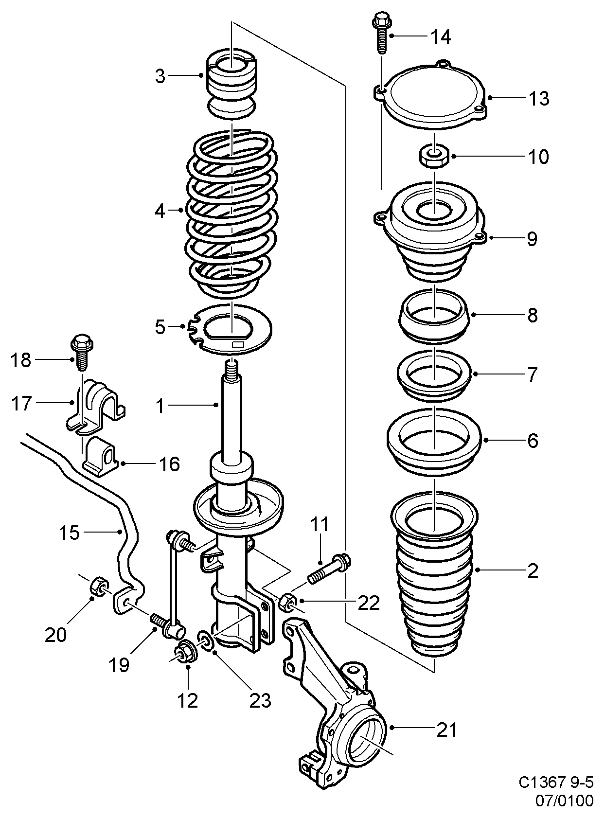 SAAB 46 86 606 - Тяга / стойка, стабилизатор parts5.com