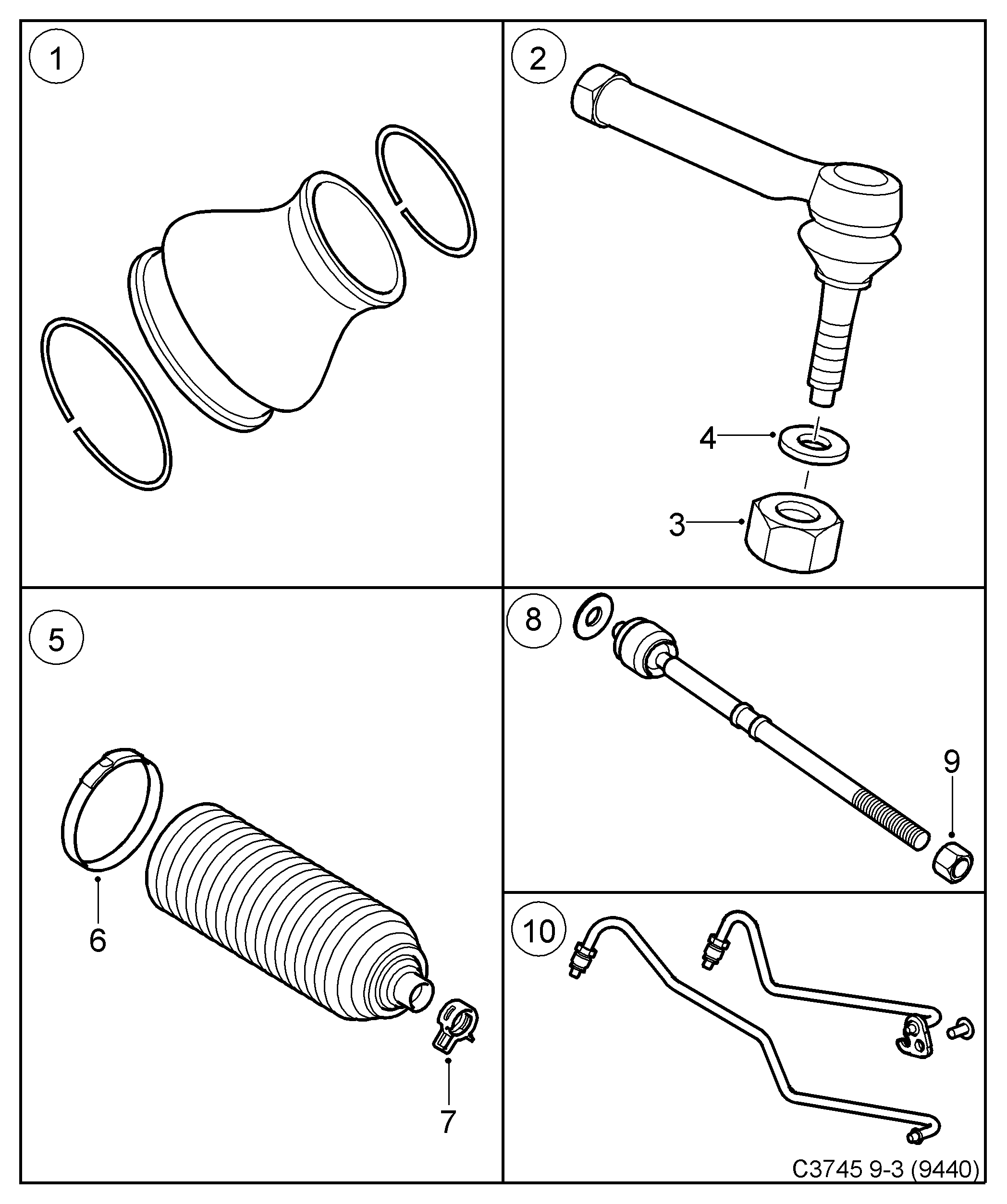 DAEWOO 12804238 - Осевой шарнир, рулевая тяга parts5.com