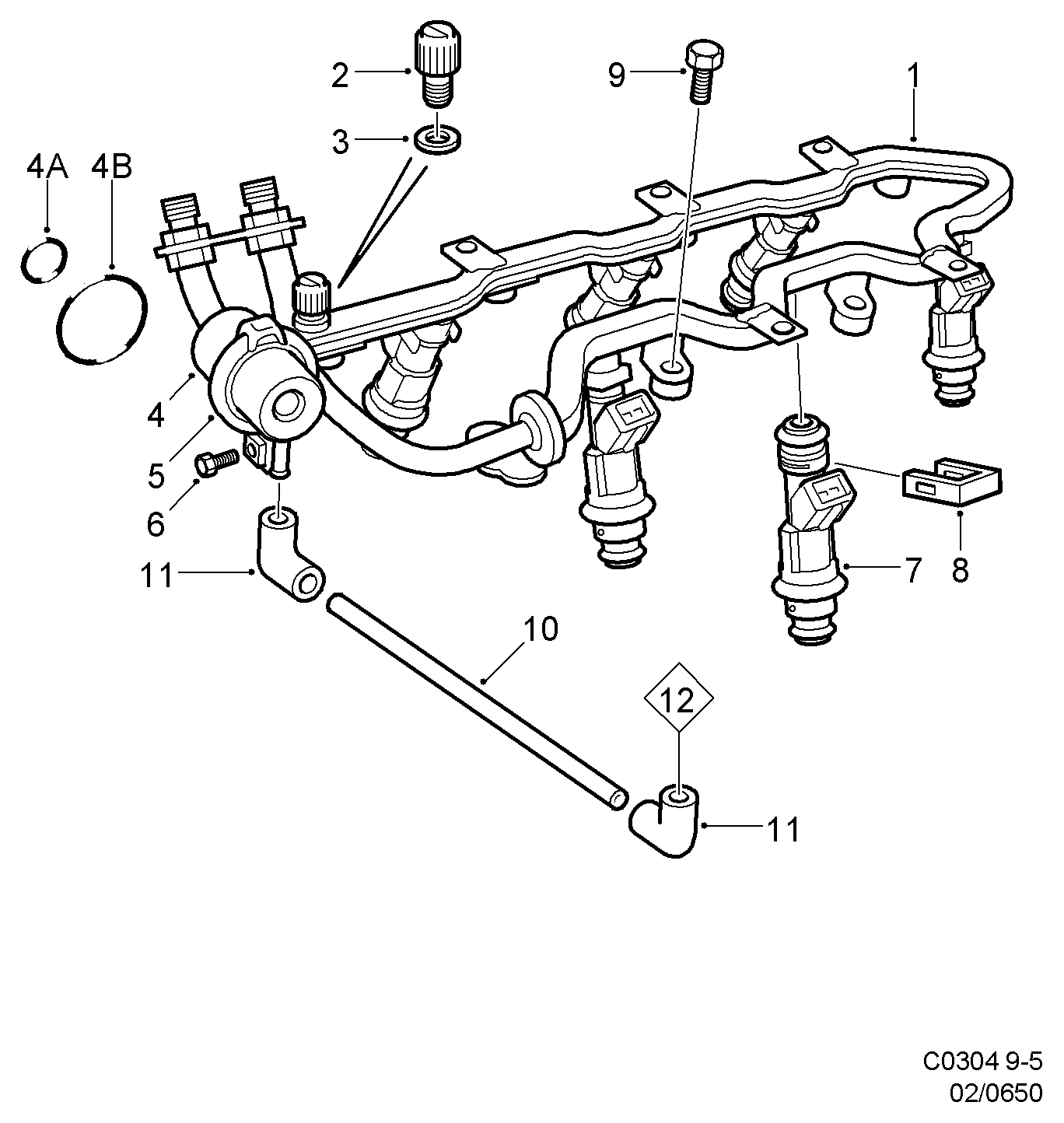 SAAB 94 83 538 - Регулятор давления подачи топлива parts5.com