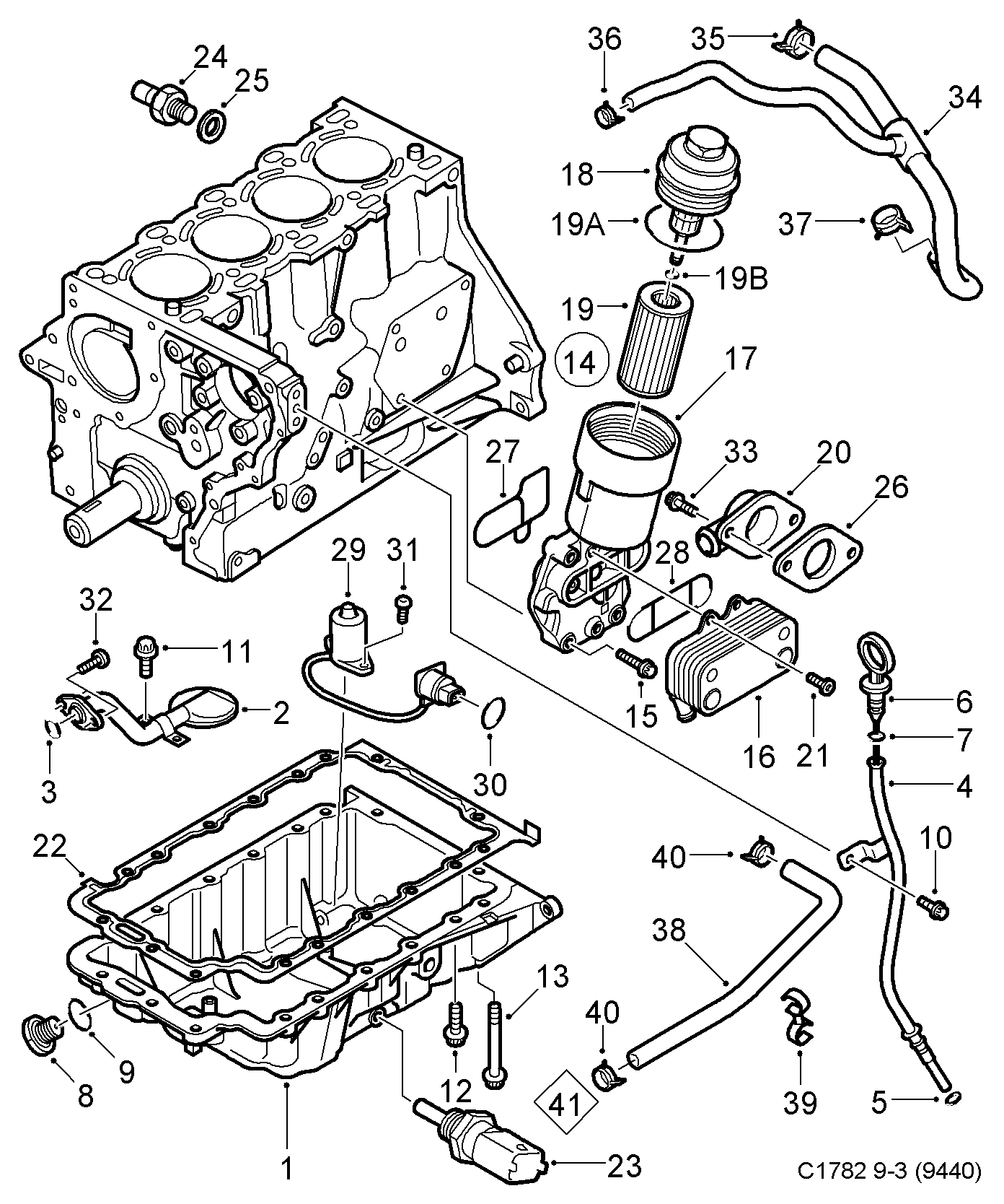 Vauxhall 9117321 - Масляный фильтр parts5.com