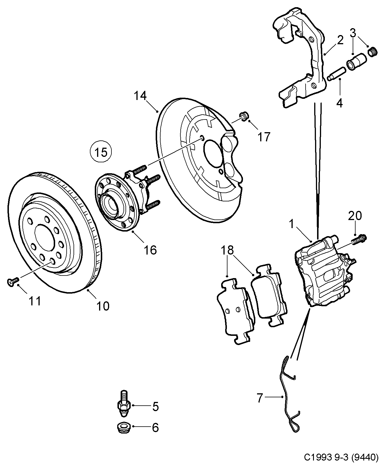 SAAB 93172191 - Пружина, тормозной суппорт parts5.com