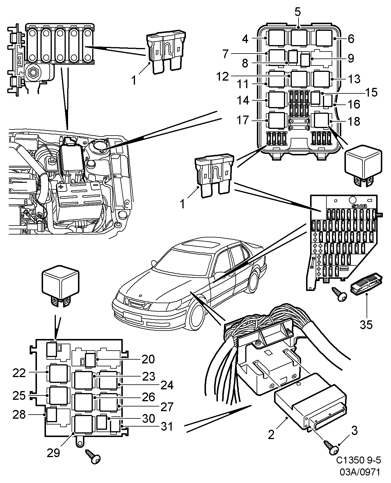 SAAB 5246350 - Реле, стартер parts5.com