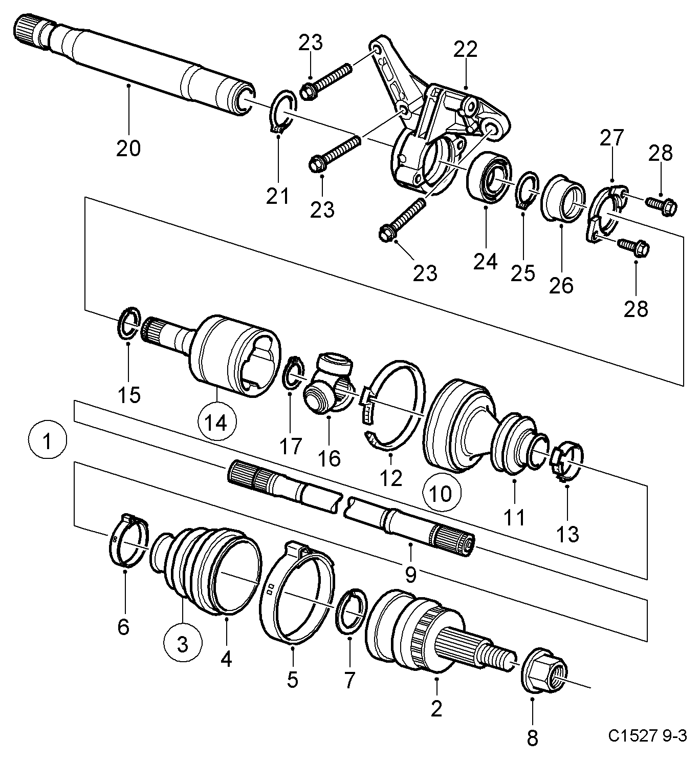 Vauxhall 13166591 - Приводной вал parts5.com