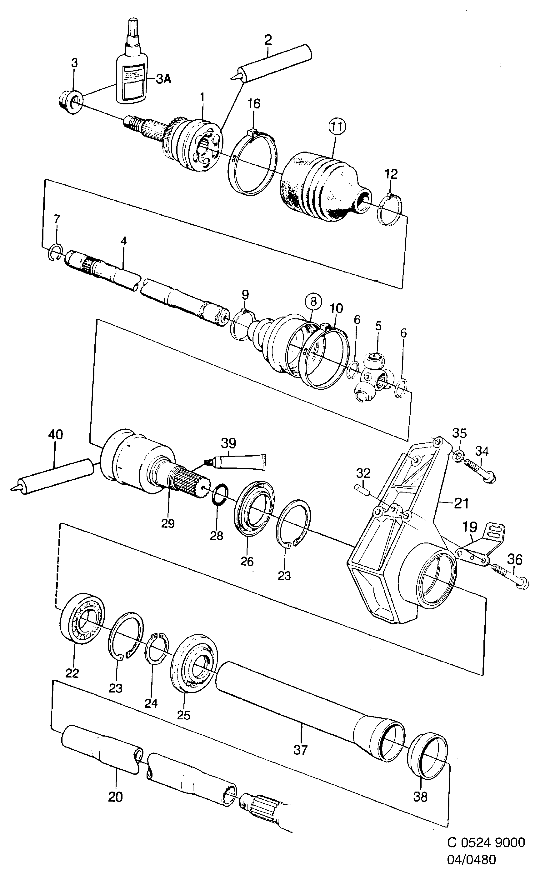 SAAB 8965360 - Комплект подшипника ступицы колеса parts5.com