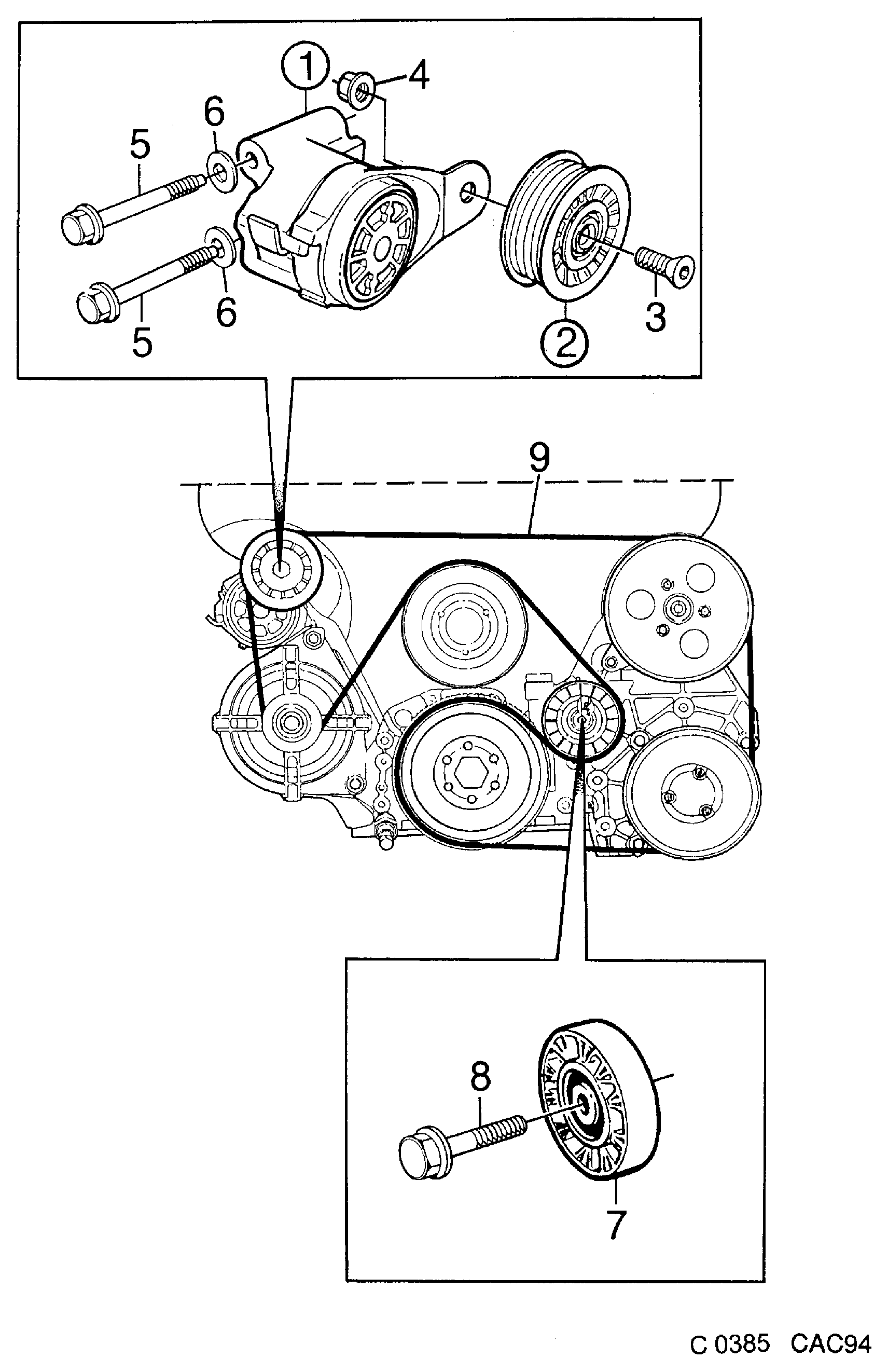 SAAB 4395463 - Поликлиновой ремень parts5.com