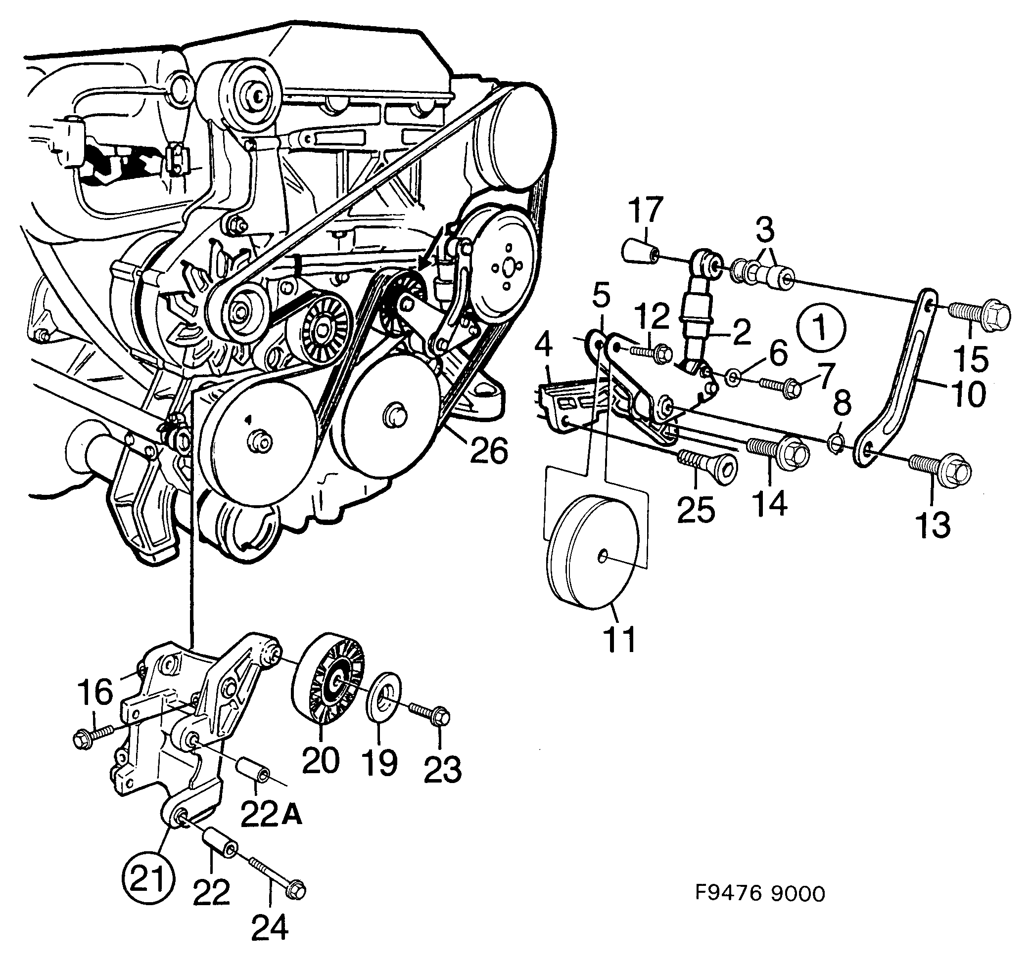 SAAB 79 78 299 - Направляющий ролик, поликлиновый ремень parts5.com