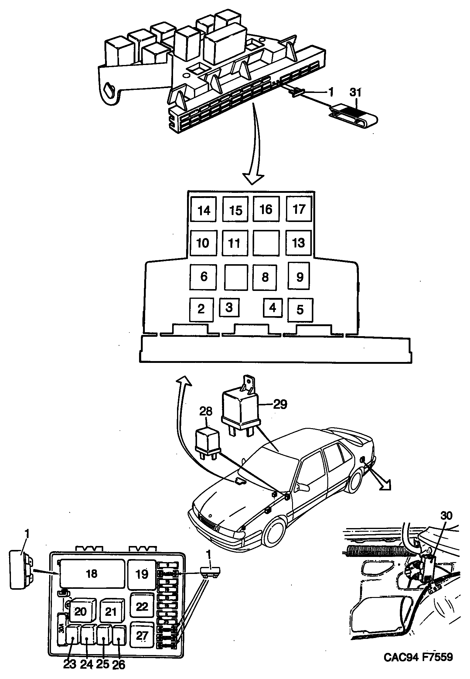 SAAB 8522310 - Реле, рабочий ток parts5.com