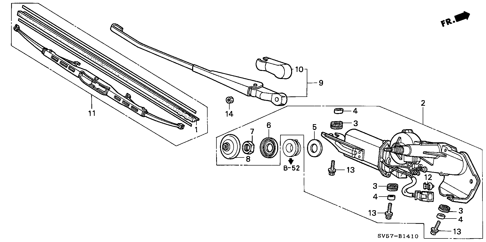 Honda 76730SV5A01 - Limpiaparabrisas parts5.com