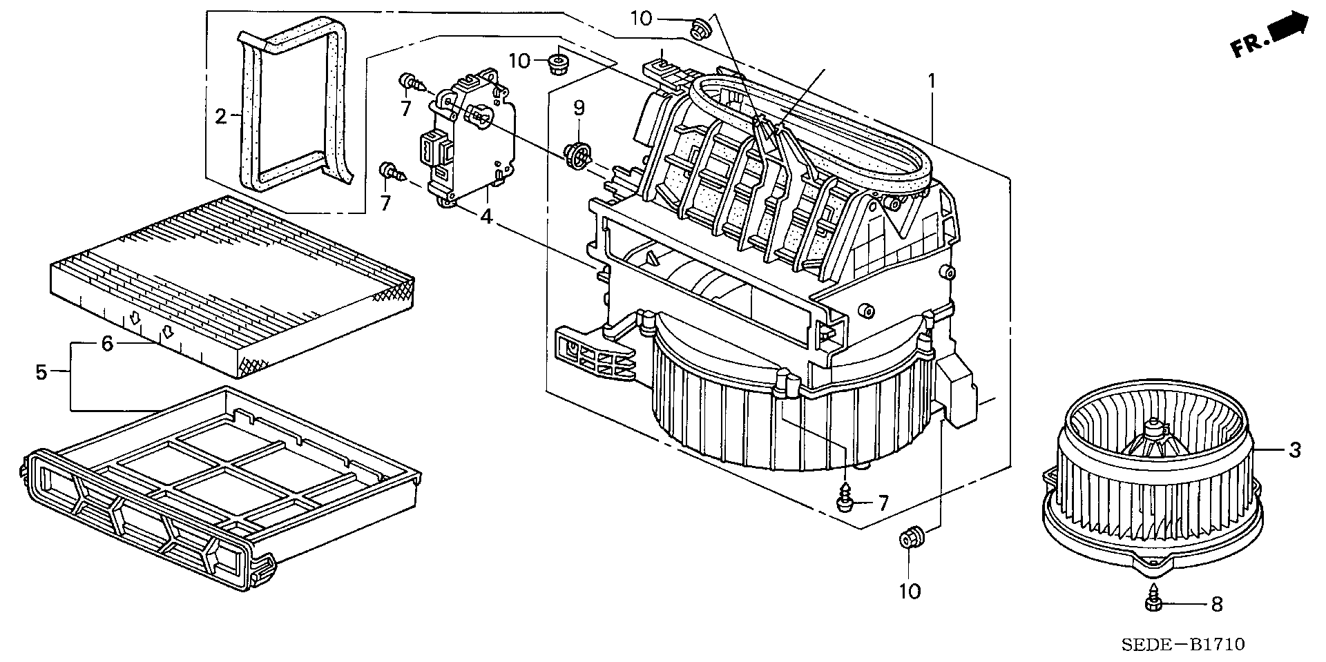 Honda 80292-SDC-A01 - Фильтр воздуха в салоне parts5.com