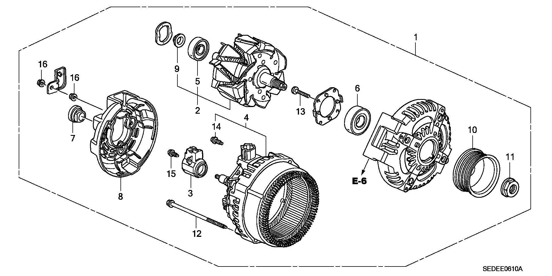 Honda 31100-RTA-003 - Alternator parts5.com