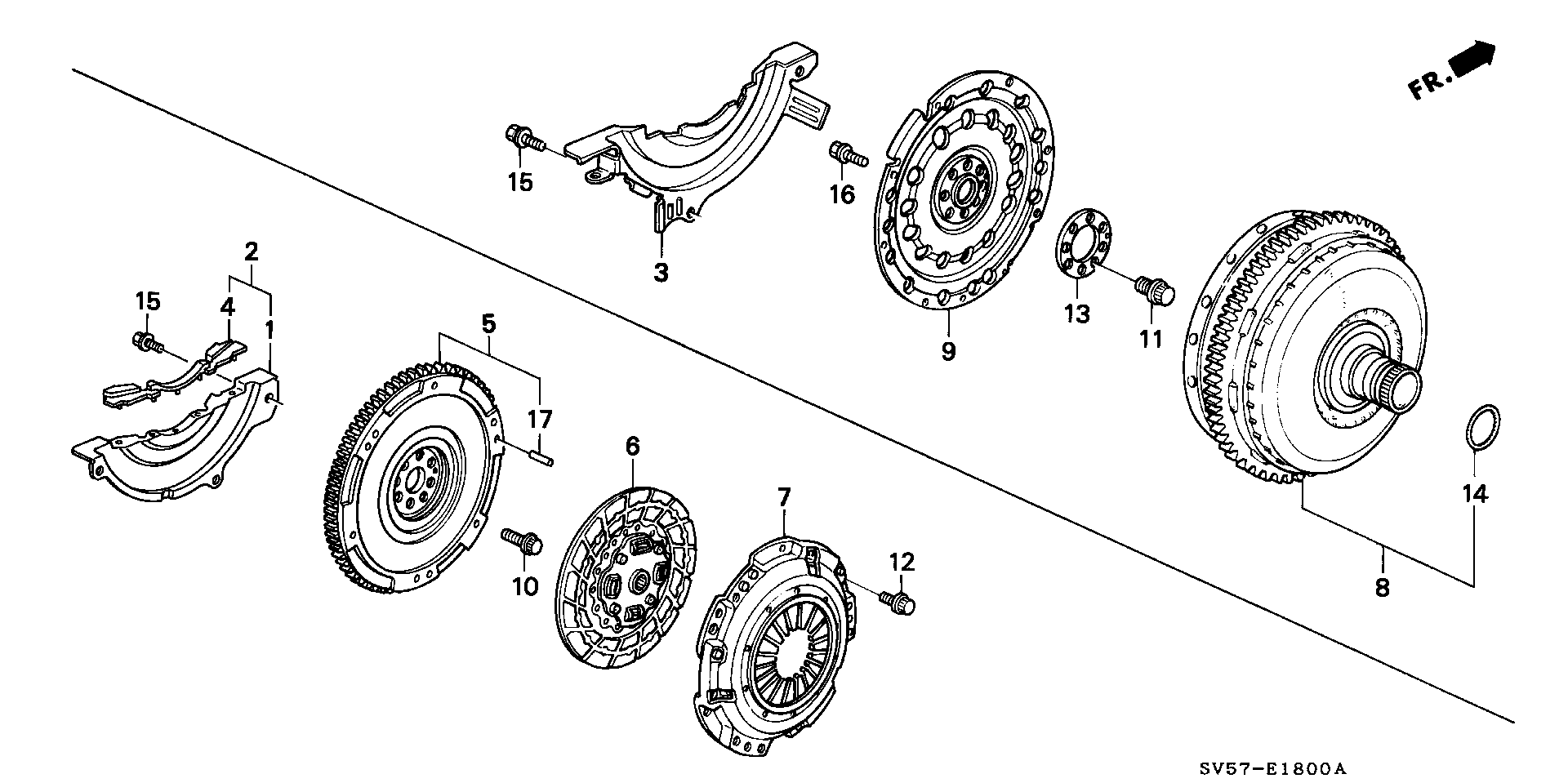 Honda 22200-PT7-003 - Диск сцепления, фрикцион parts5.com