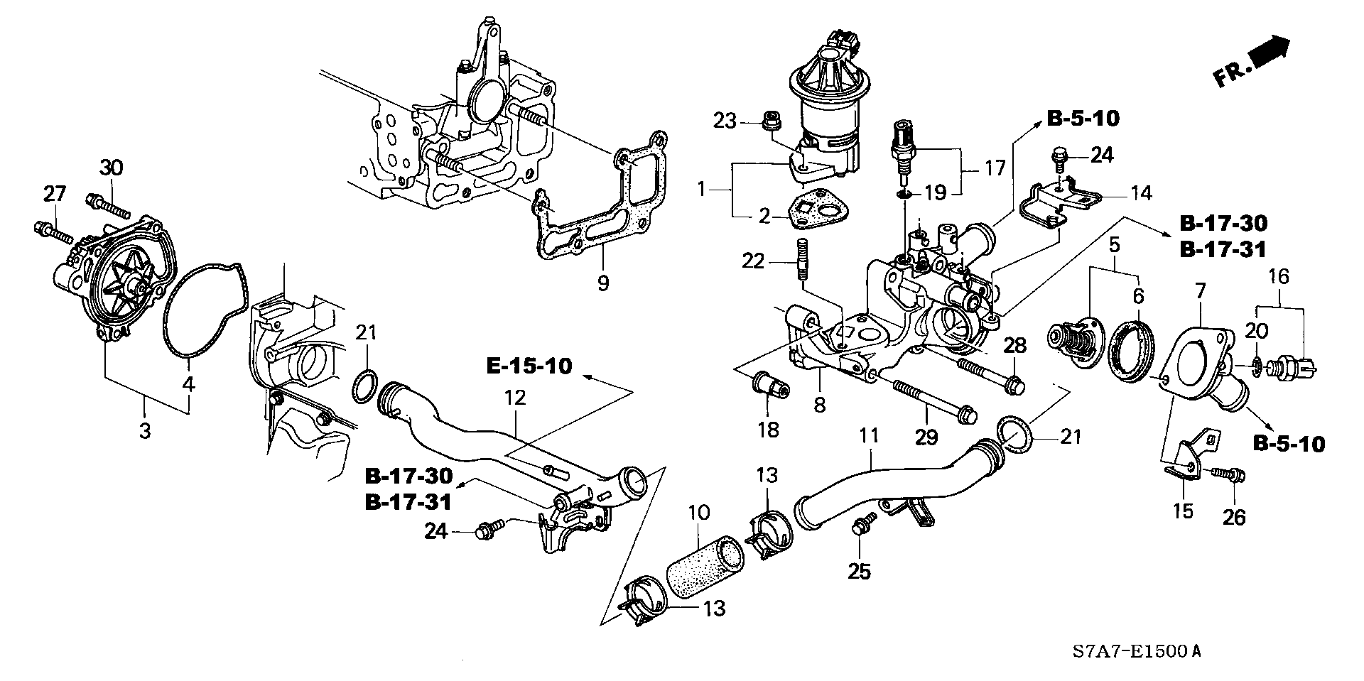 Honda 19301-PLC-315 - Термостат, охлаждающая жидкость parts5.com