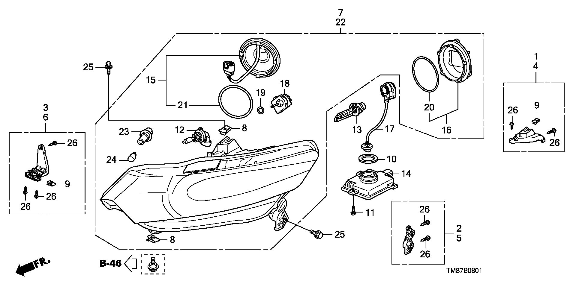 Honda 33116ST7003 - Лампа накаливания, основная фара parts5.com