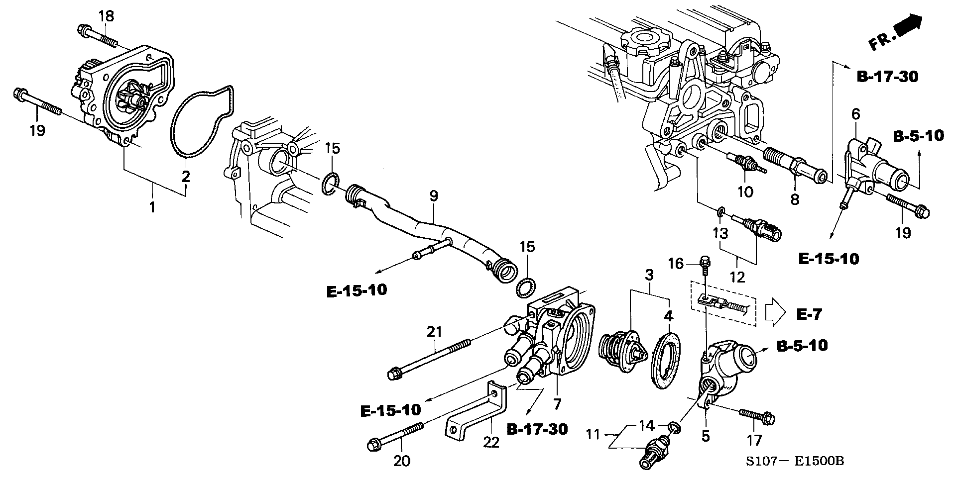 Honda 19301-P08-315 - Термостат, охлаждающая жидкость parts5.com