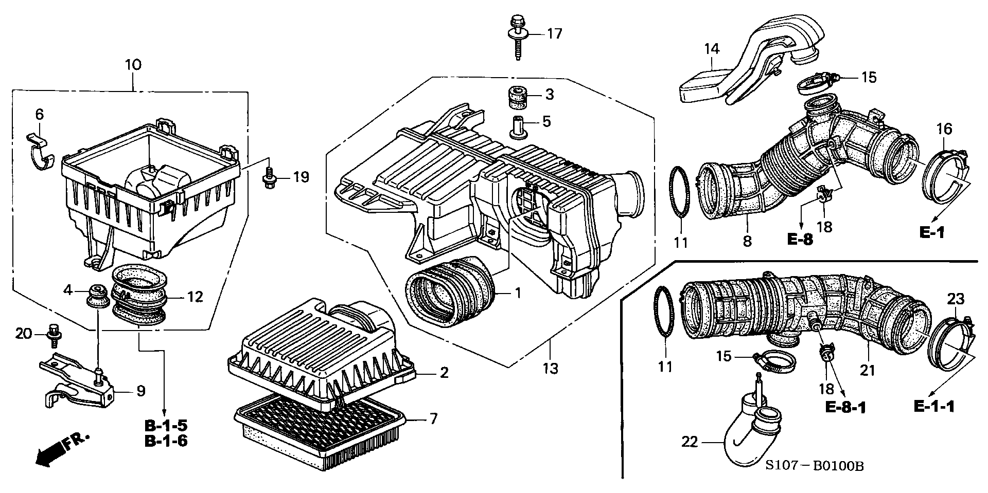 Honda 17220-P2J-003 - Воздушный фильтр parts5.com