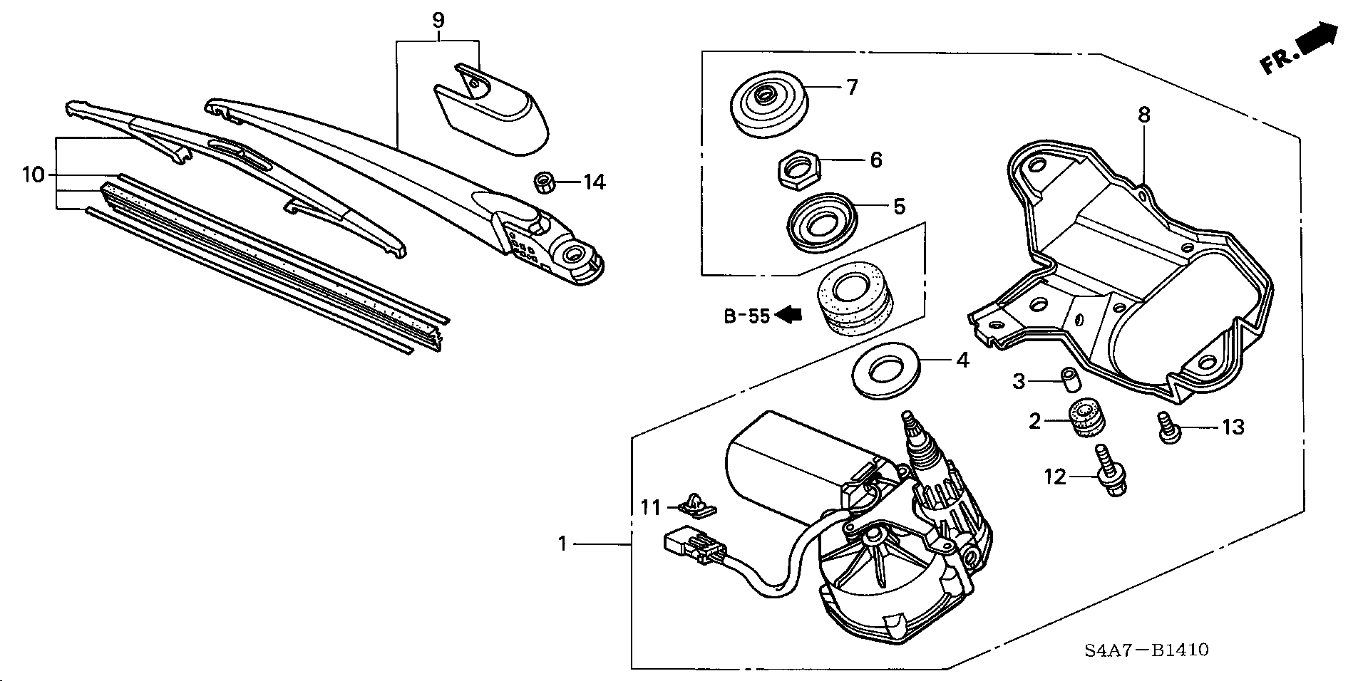 Honda 76730-S1C-E01 - Wiper Blade parts5.com